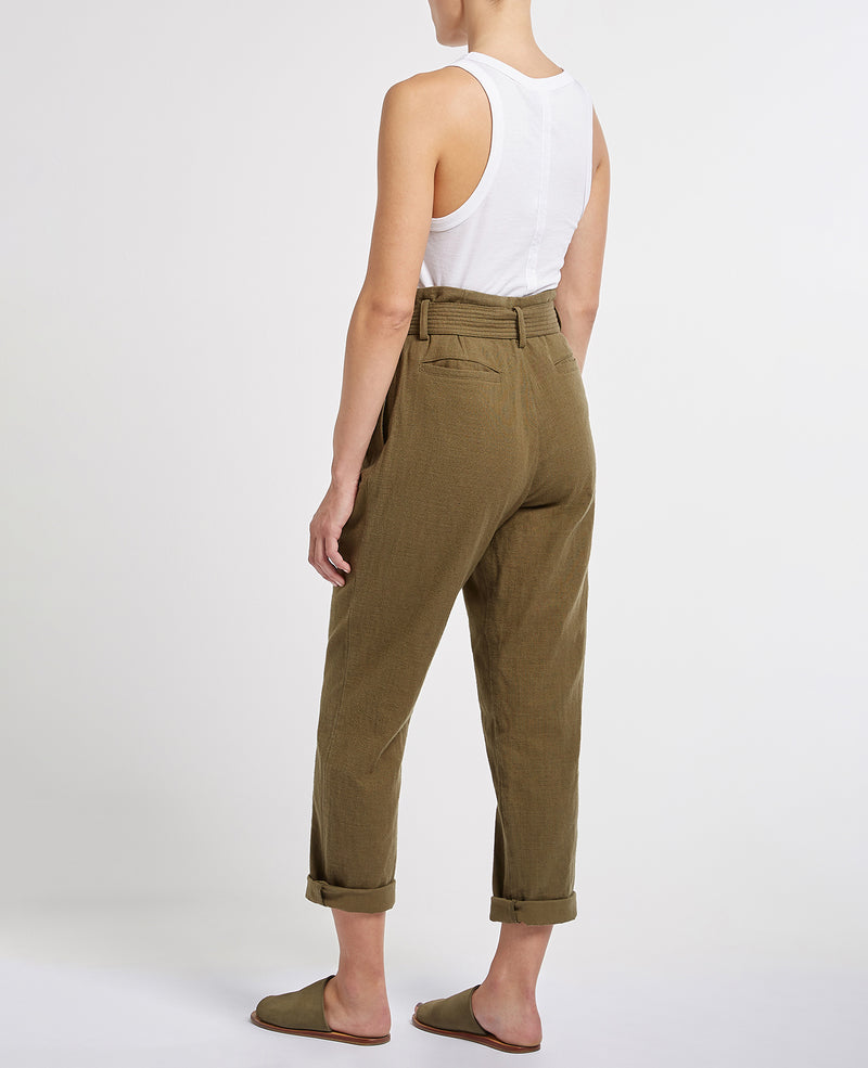 The Ulana Athleisure Pants- Golden Olive Grove