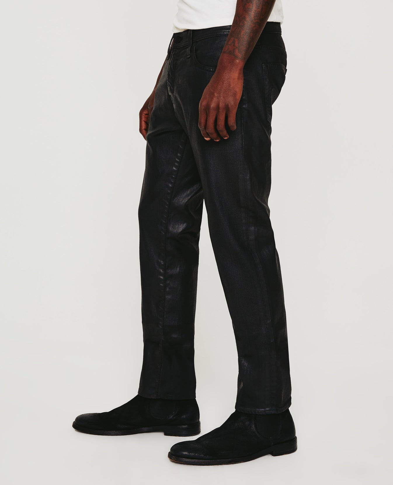 Tellis Leatherette Ct Charcoal Black Mens Bottom Photo 4