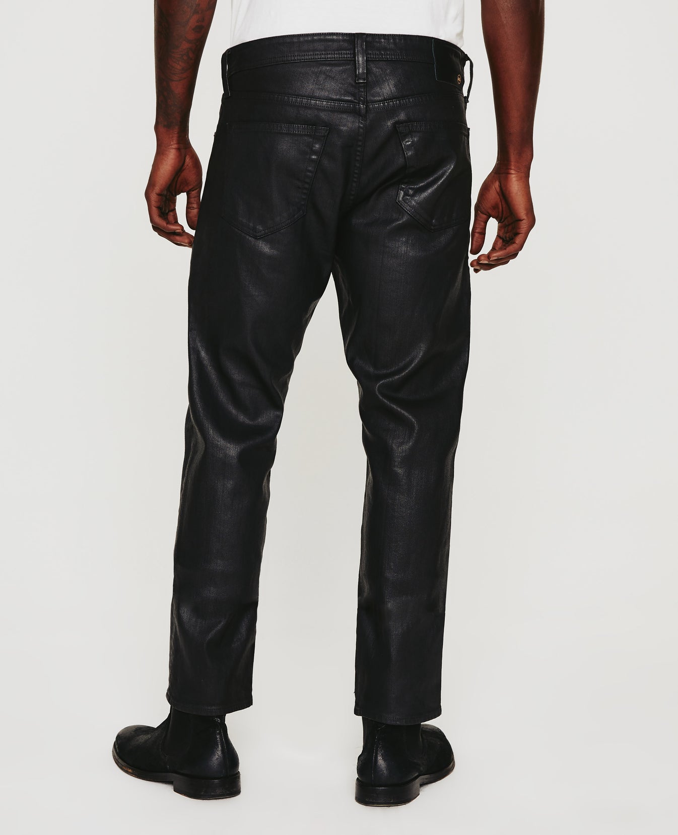Tellis Leatherette Ct Charcoal Black Mens Bottom Photo 6