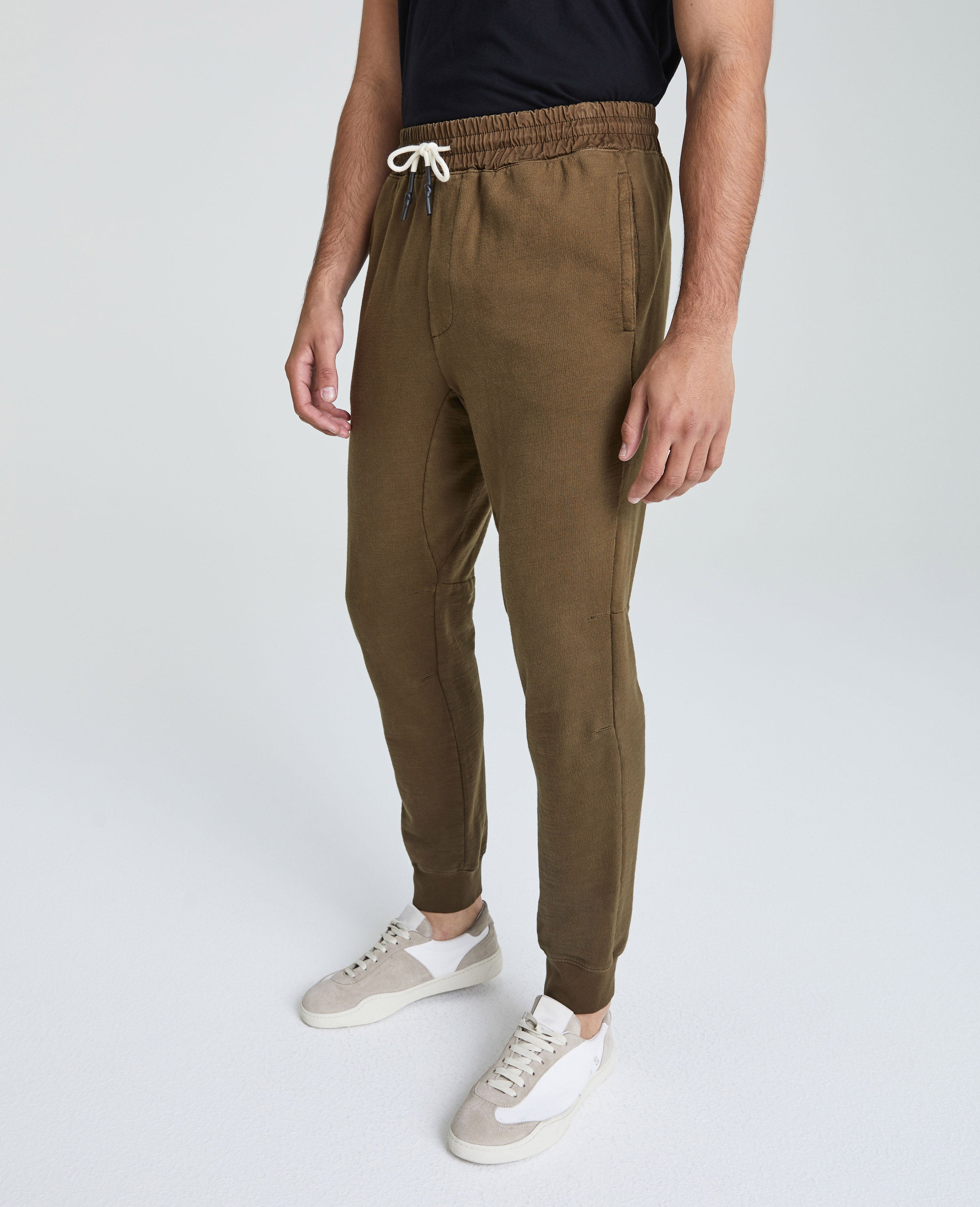 Khaki jogger pants hot sale with belt loops