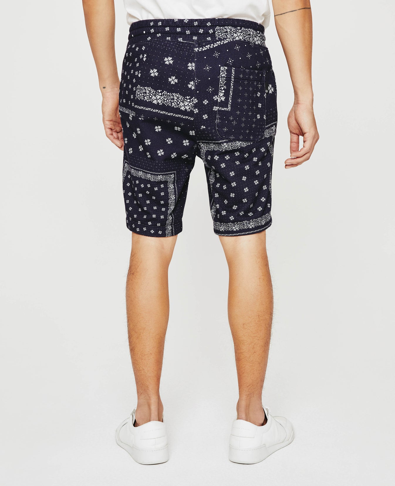 Kenji Sweatshort Ag Bandana Deep Navy Mens Bottom Photo 6