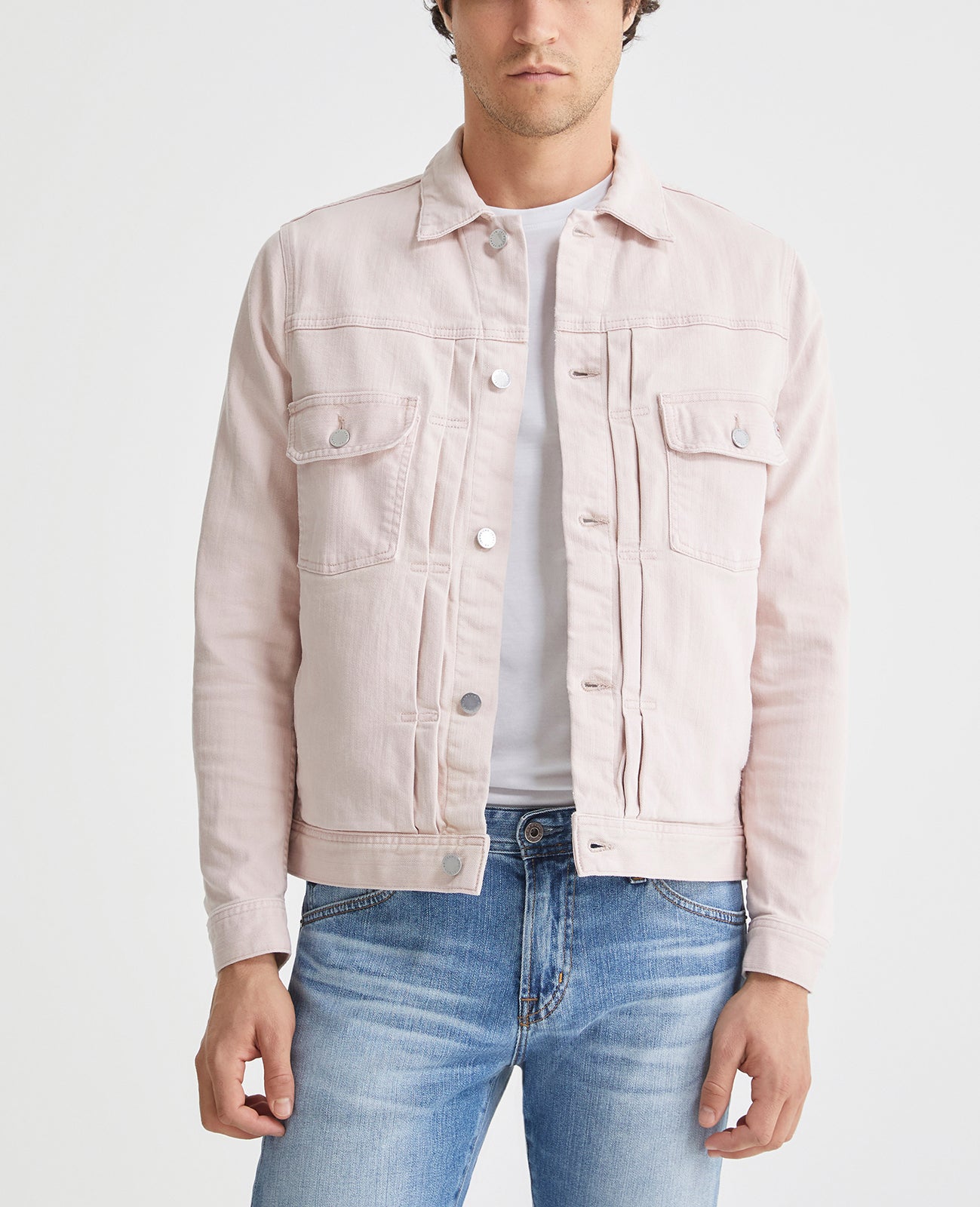 Buy online Pink Solid Denim Casual Jacket from Jackets for Men by Blue  Saint for ₹999 at 50% off | 2024 Limeroad.com