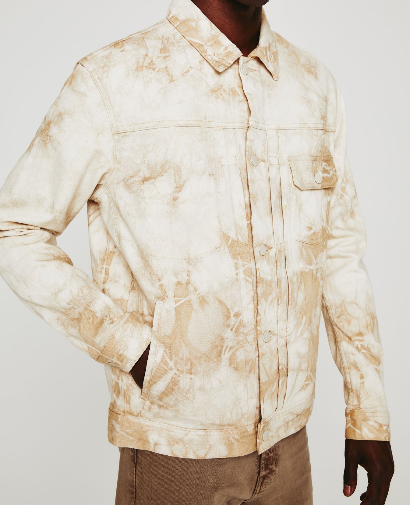 Sid Jacket Tie Dye Studio Taupe Mens Top Photo 4