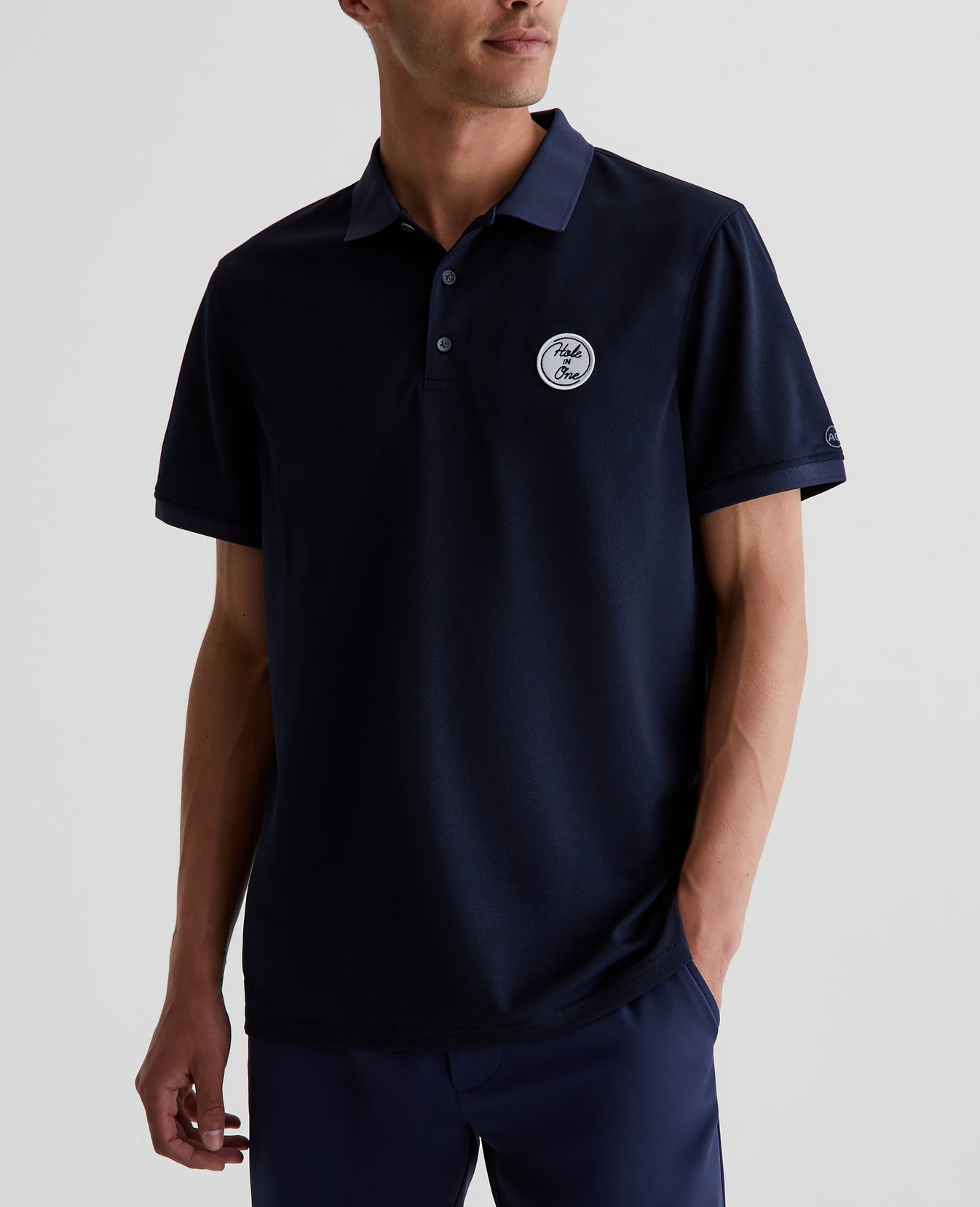 The Hole In One Polo 2 Naval Blue Mens Top Photo 1