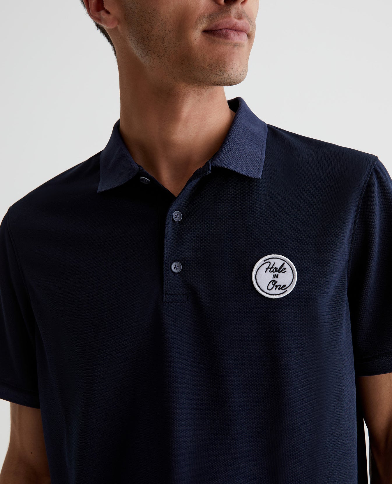 The Hole In One Polo 2 Naval Blue Mens Top Photo 6