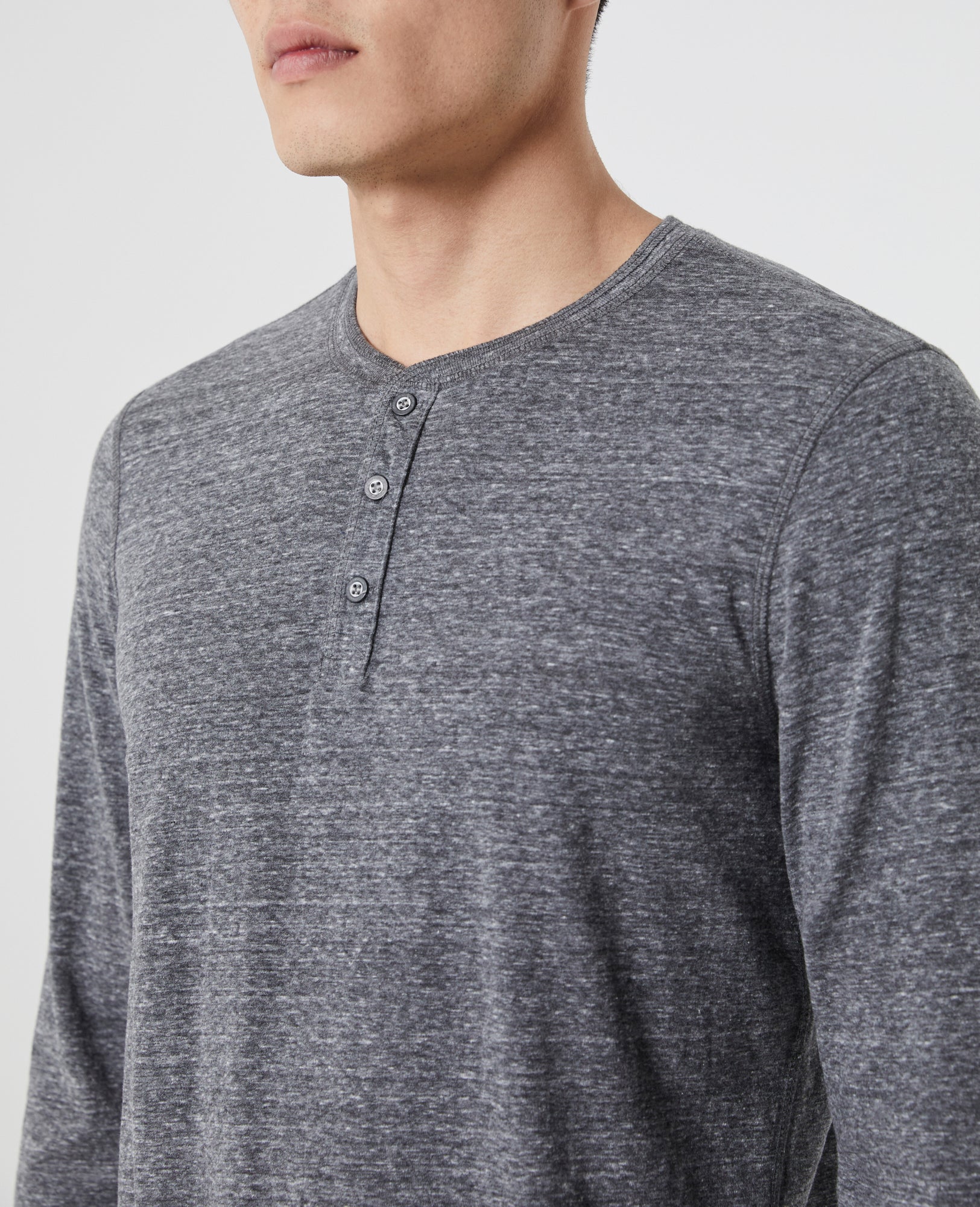 Mens Clyde Henley Heather Grey