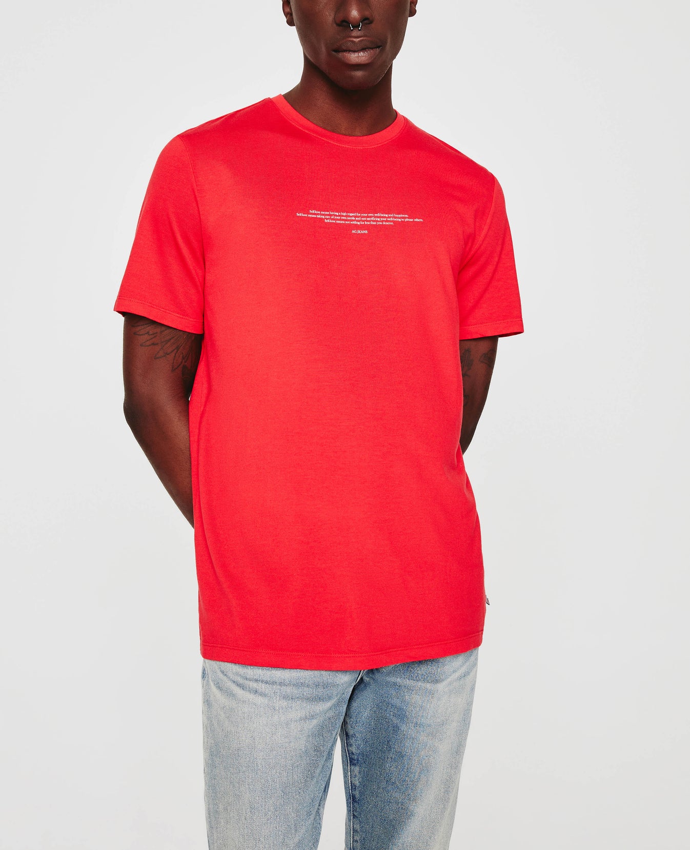 Bryce Crew Be Yourself Clever Red Mens Top Photo 1