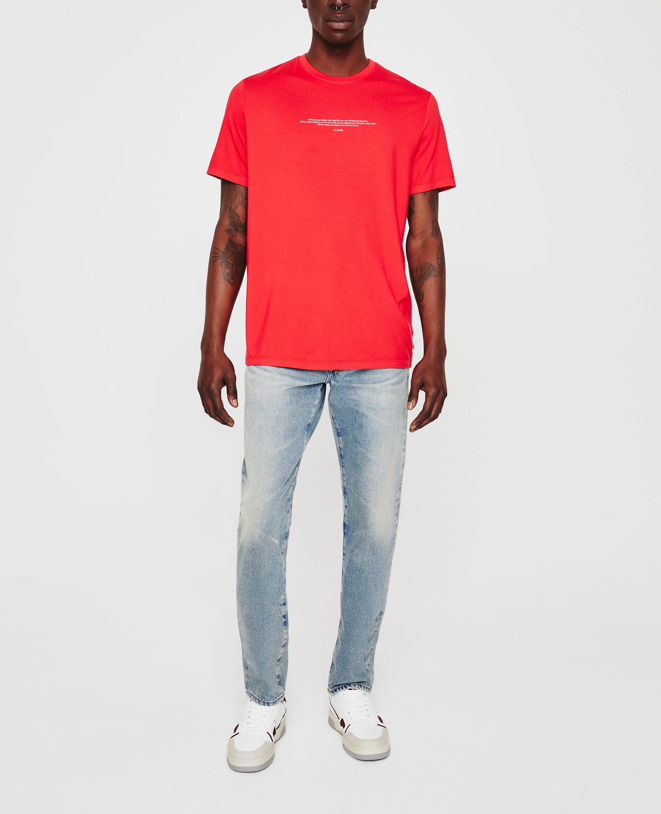 Bryce Crew Be Yourself Clever Red Mens Top Photo 2