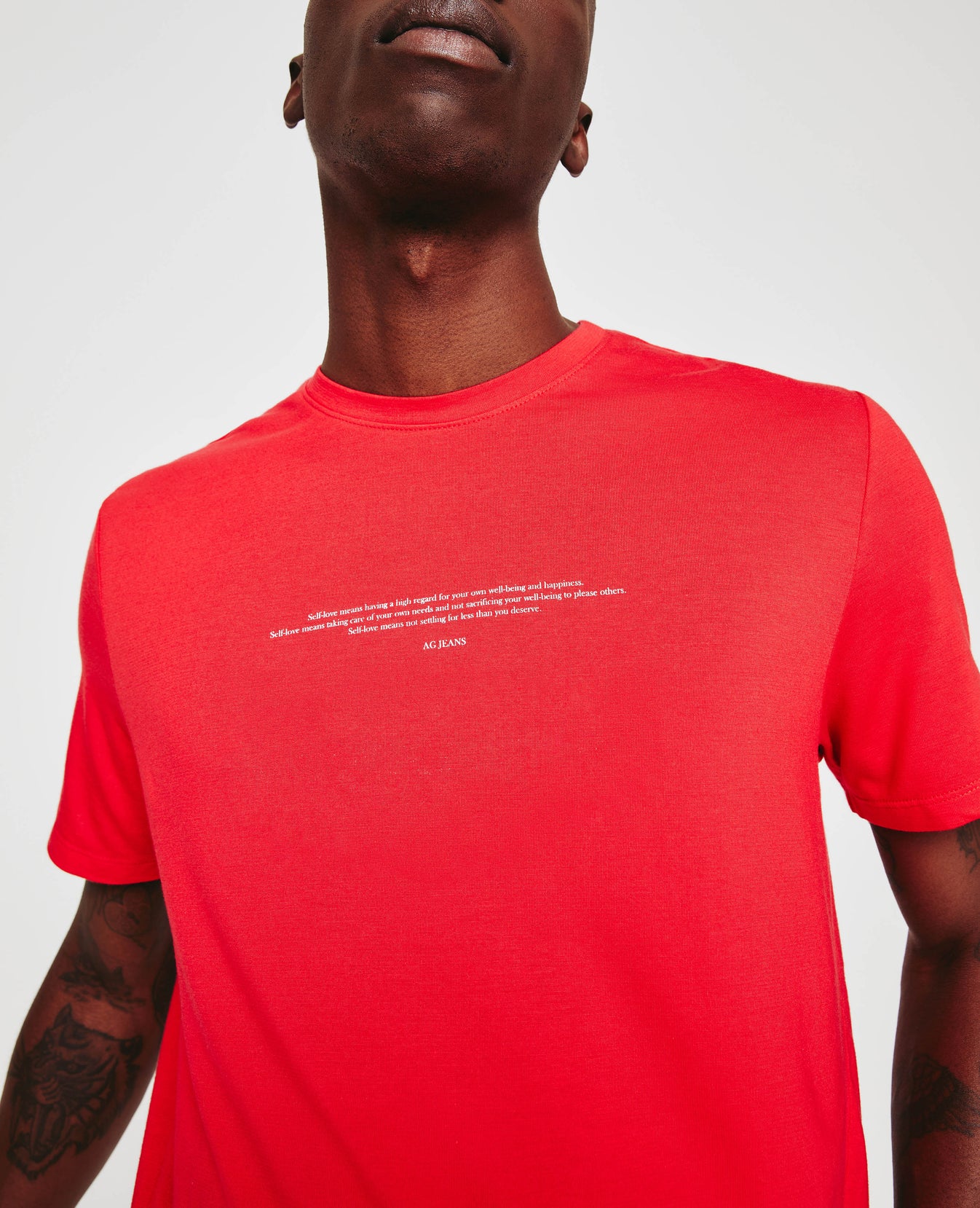 Bryce Crew Be Yourself Clever Red Mens Top Photo 3