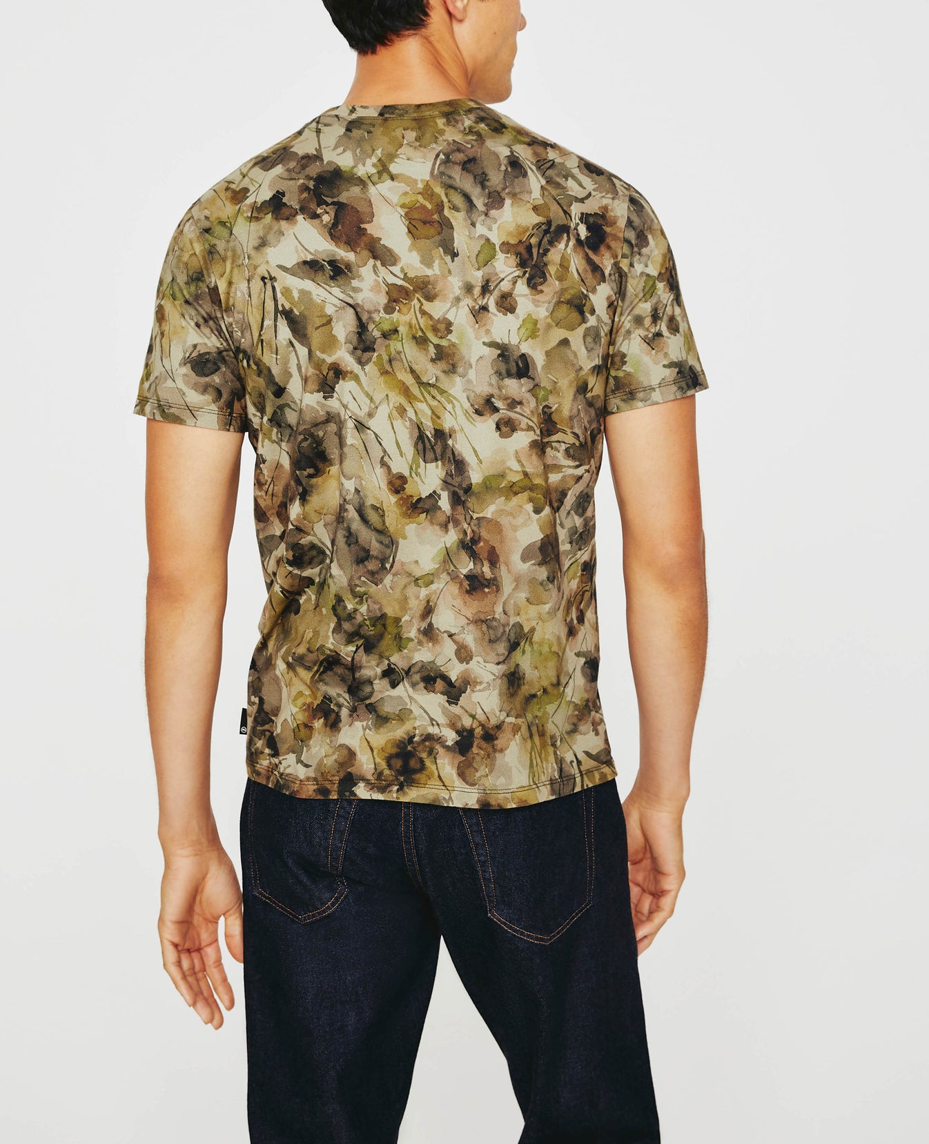 Bryce Crew Hidden Bloom Green Multi Classic Crew Neck Men Tops Photo 6