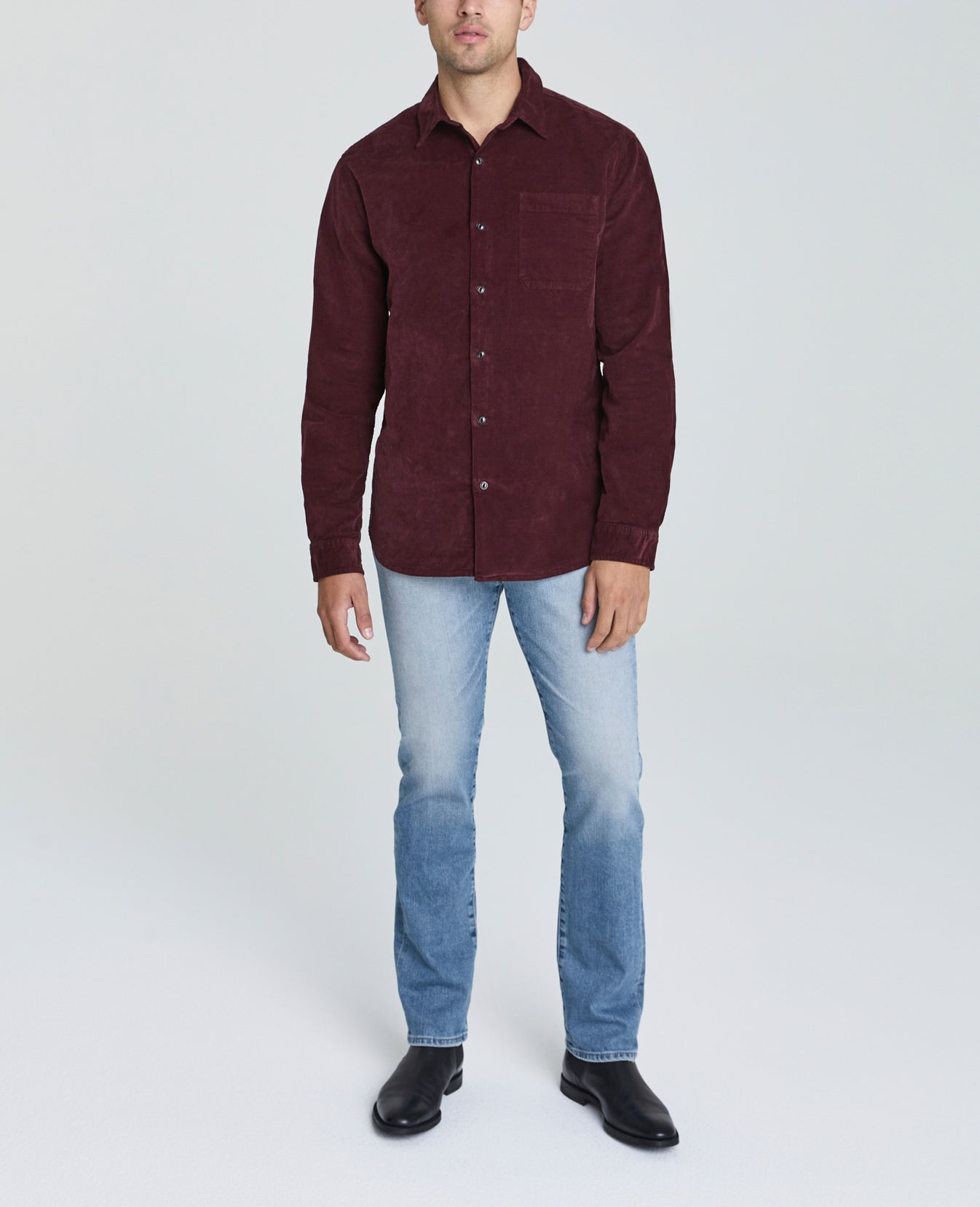 Benning Single Pocket Shirt Boysenberry Velvet Corduroy Men Tops Photo 3