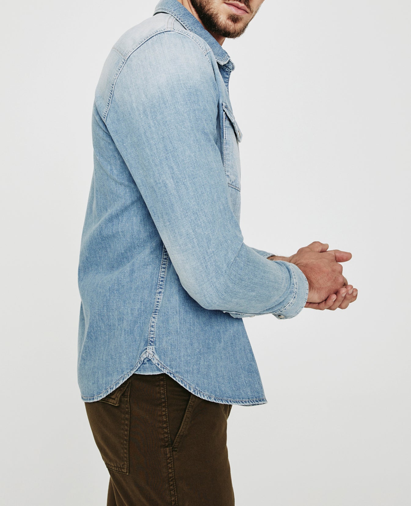 Aiden Western Shirt Renaca Classic Long Sleeve Button Up Men Tops Photo 4