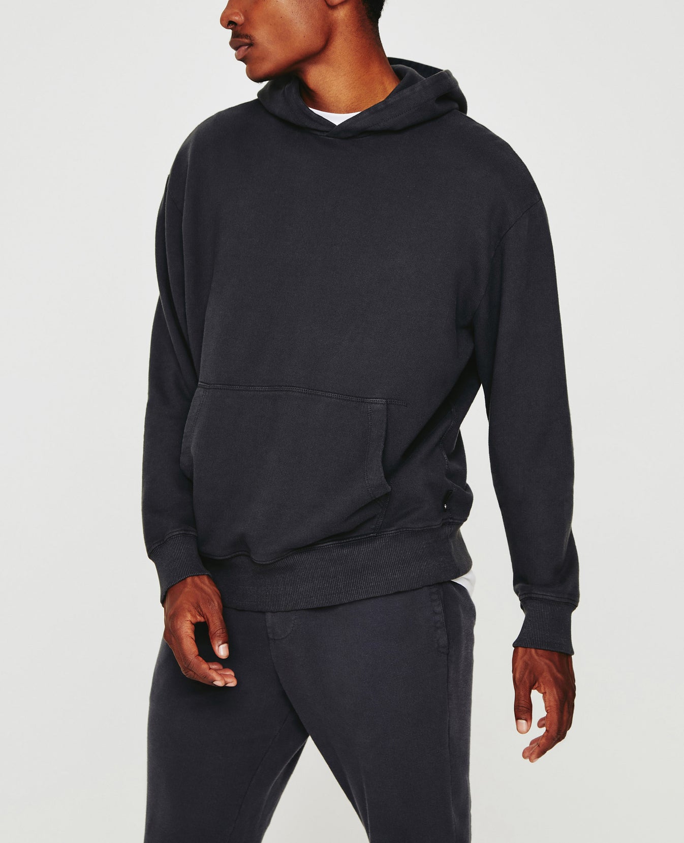 Arc Hoodie Slate Sky Relaxed Hoodie Men Top Photo 4