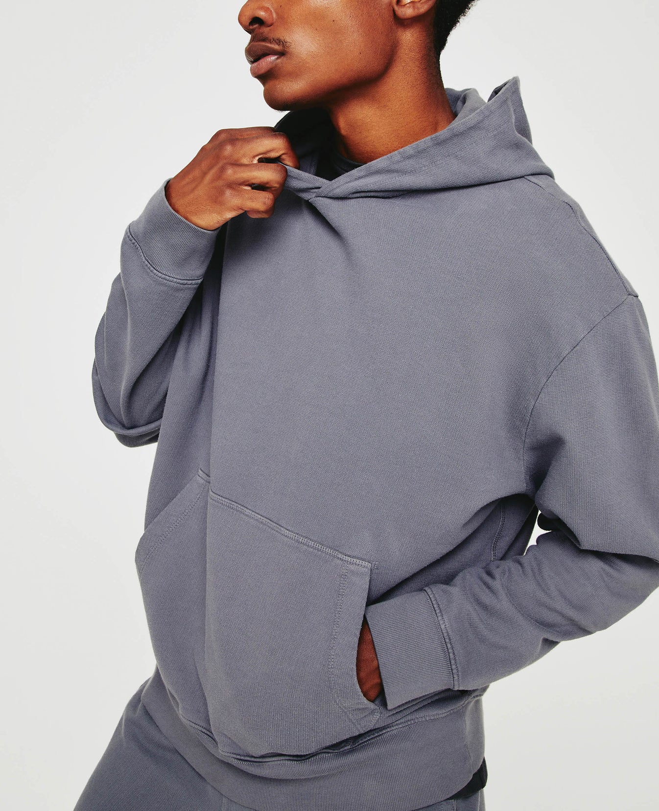 Arc Hoodie Slate Sky Relaxed Hoodie Men Top Photo 3