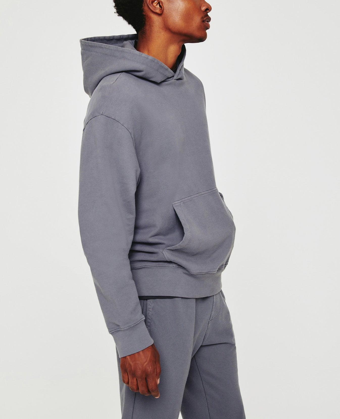 Arc Hoodie Slate Sky Relaxed Hoodie Men Top Photo 4