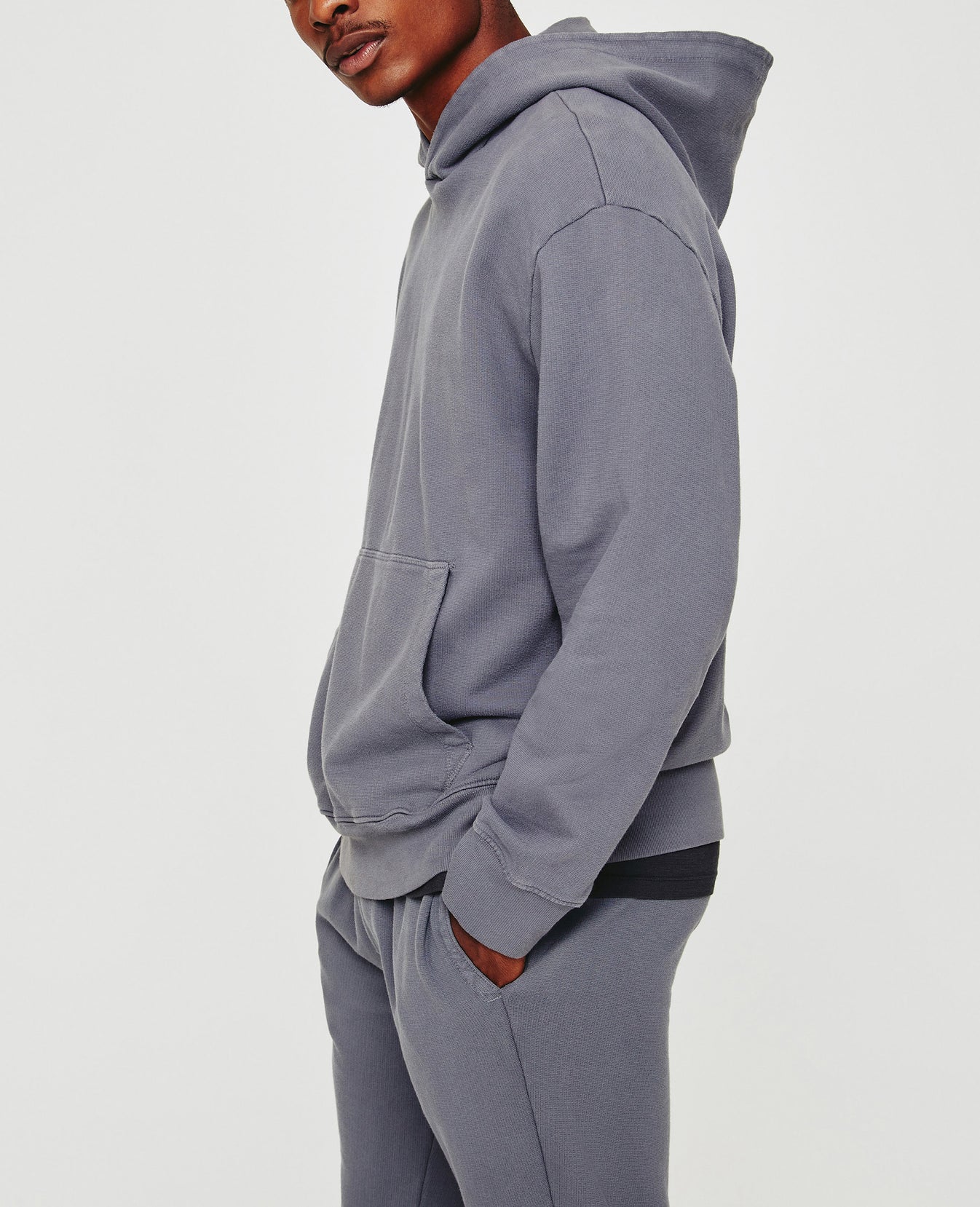 Arc Hoodie Slate Sky Relaxed Hoodie Men Top Photo 6