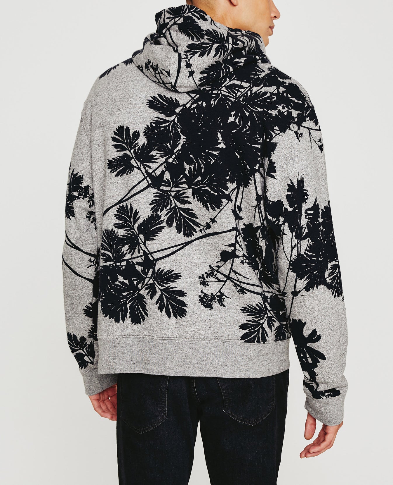 Arc Hoodie Bold Flower Heather Grey Multi Mens Top Photo 8