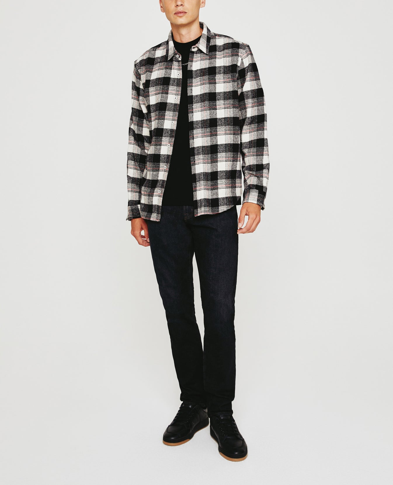 Aiden Shirt Field Plaid Black Multi Mens Top Photo 3