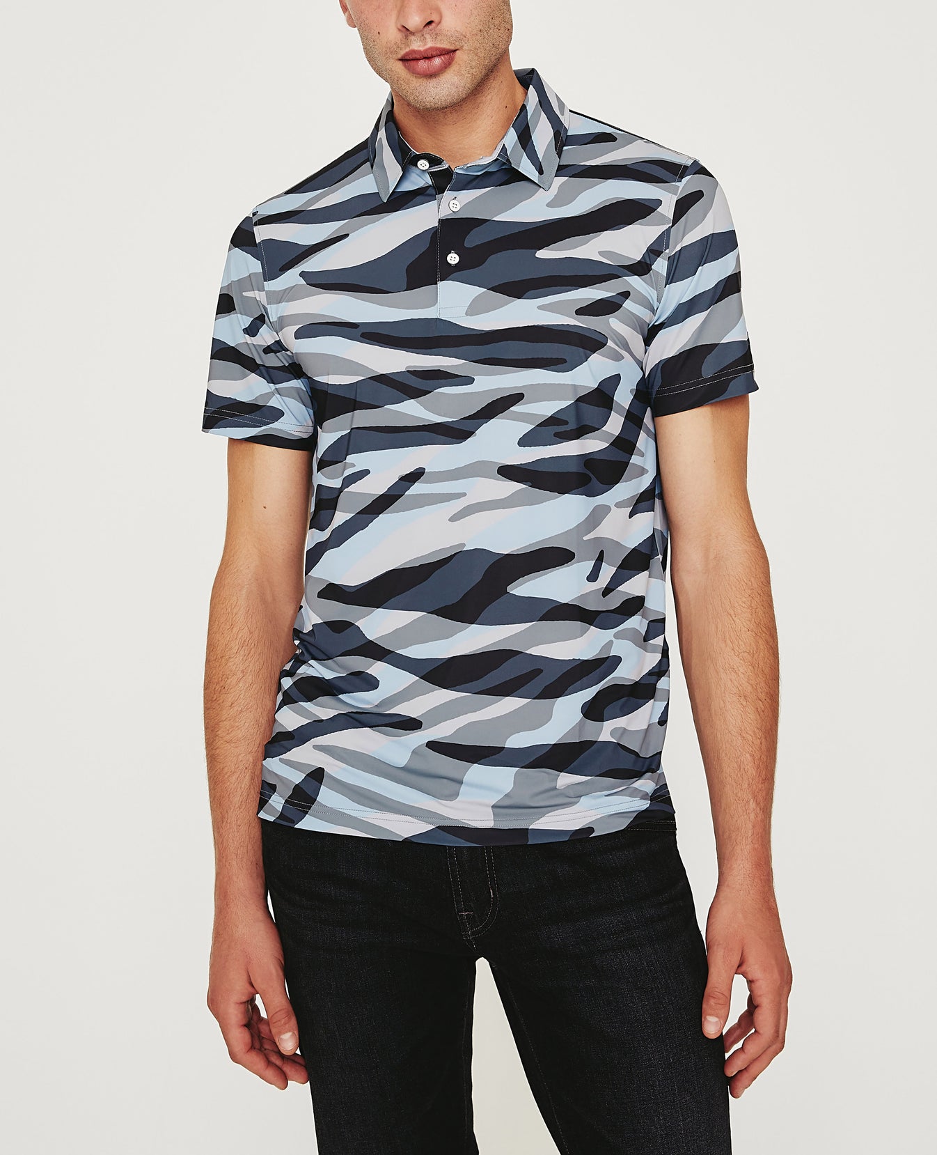 Bryce Polo Water Zebra Classic Short Sleeve Polo (Performance) Men Top Photo 1