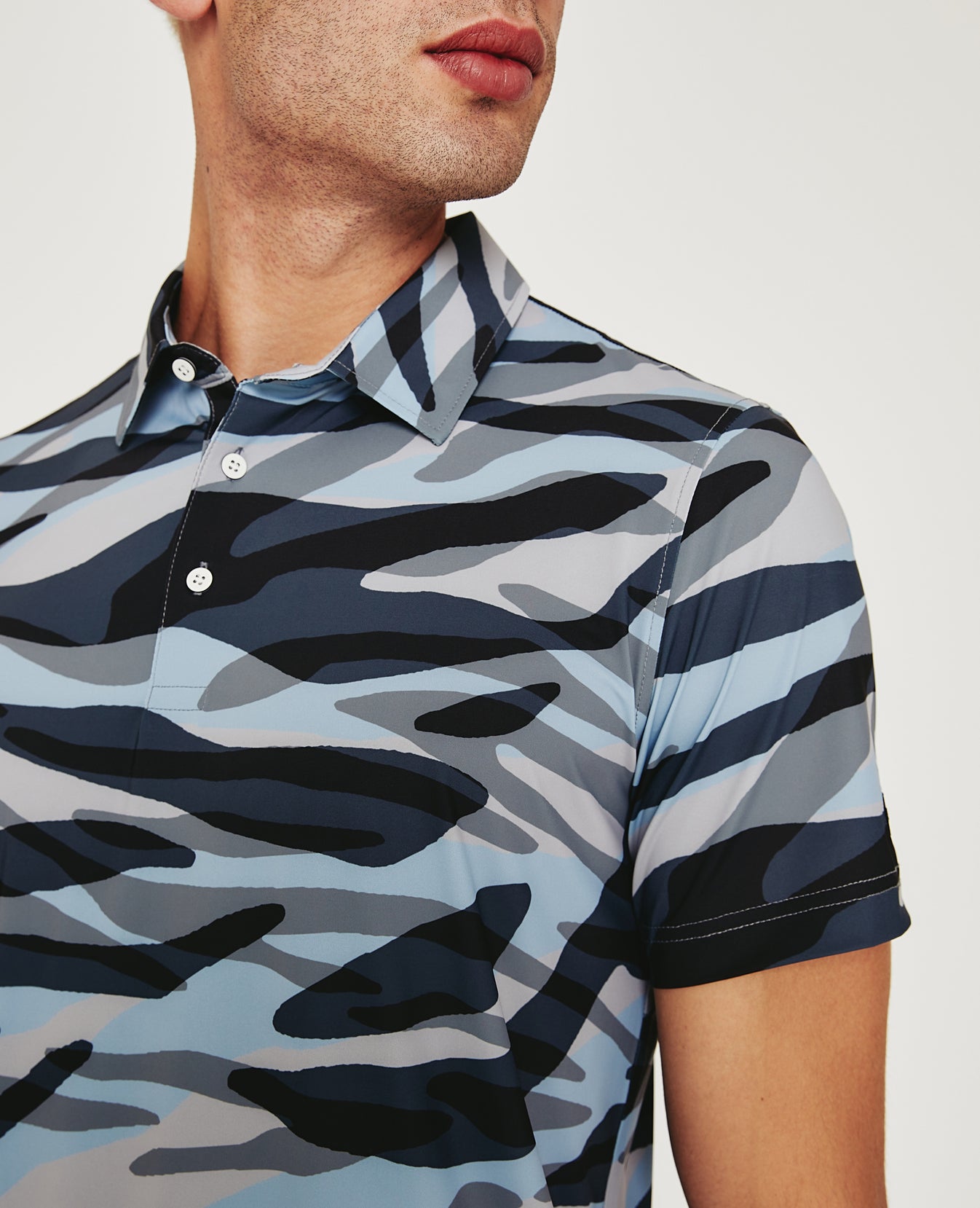 Bryce Polo Water Zebra Classic Short Sleeve Polo (Performance) Men Top Photo 2