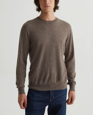 Beck Crew Melange Taupe Mens Top Photo 1