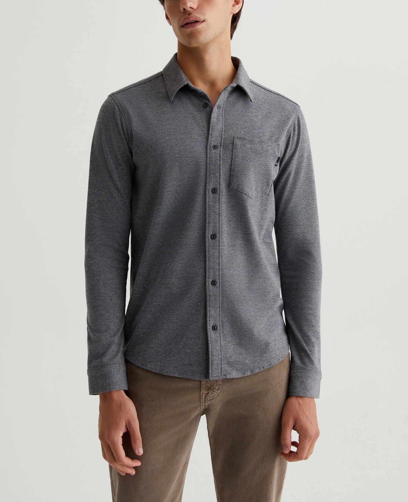 Mason Shirt Heather Charcoal/Heather Grey Mens Top Photo 1