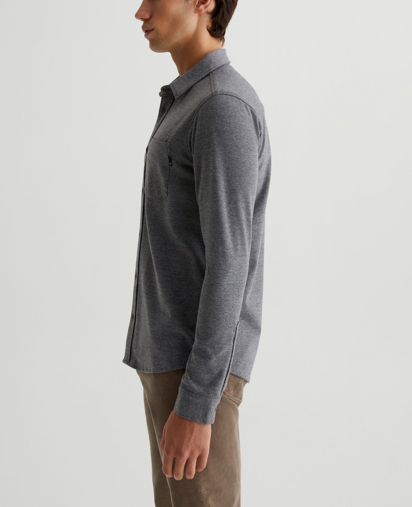 Mason Shirt Heather Charcoal/Heather Grey Mens Top Photo 4