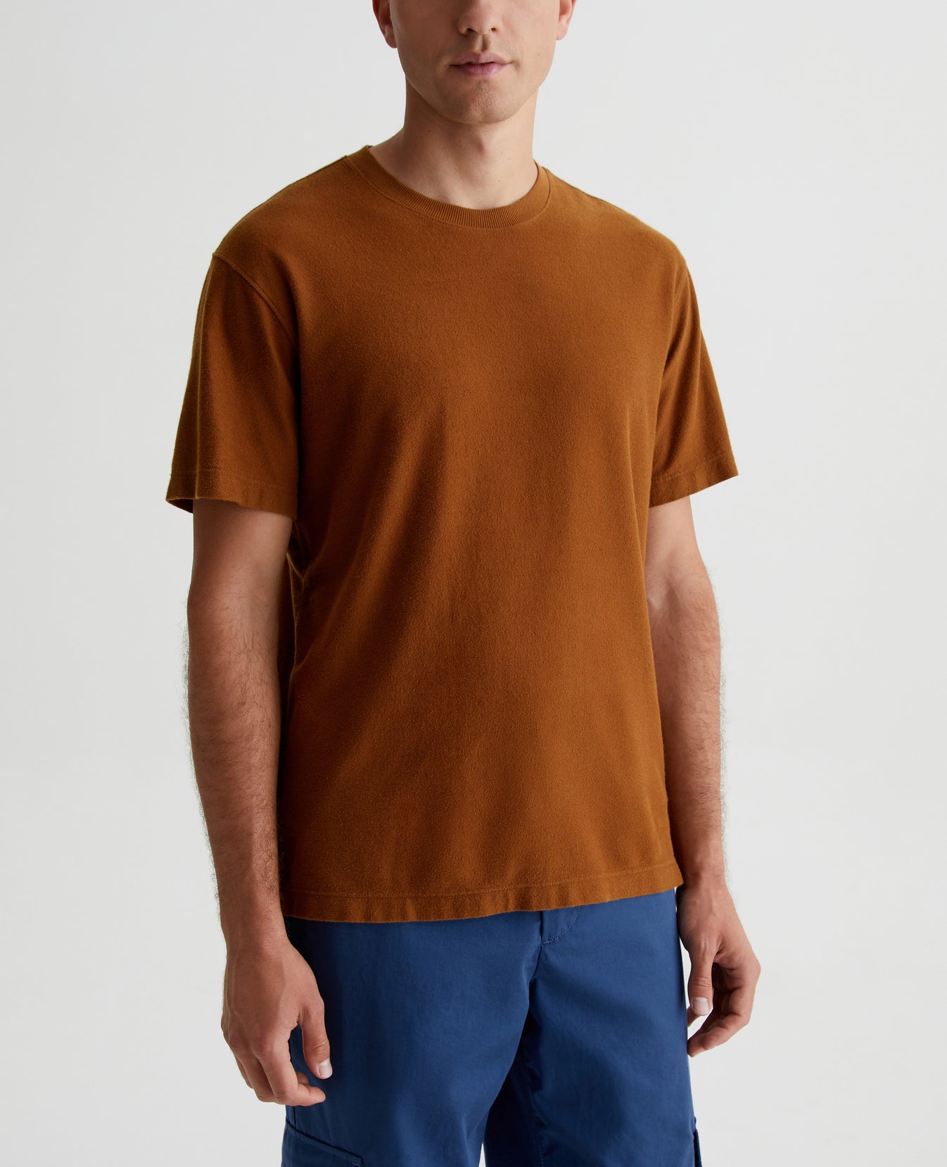 Wesley Crew Tree Bark Mens Top Photo 1