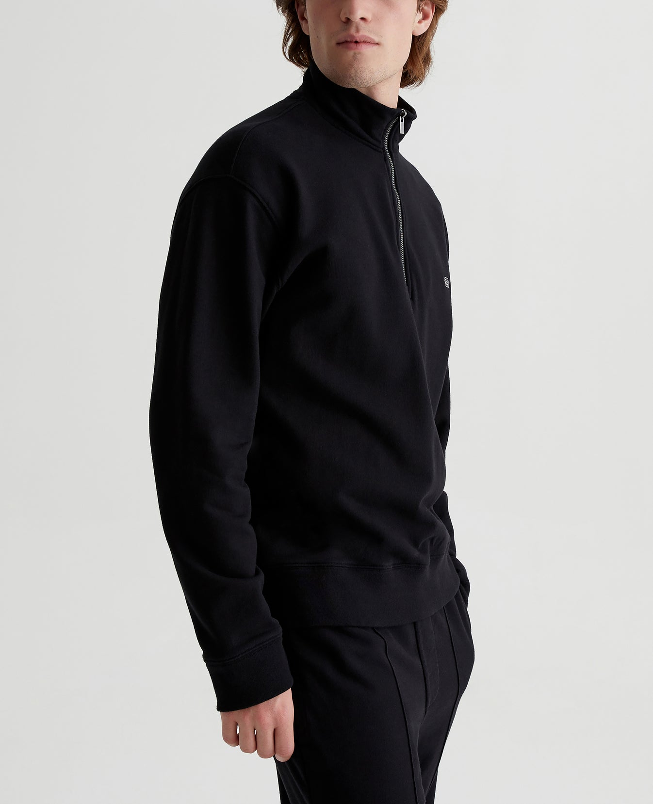 Arc Half Zip Sweatshirt True Black Mens Top Photo 4