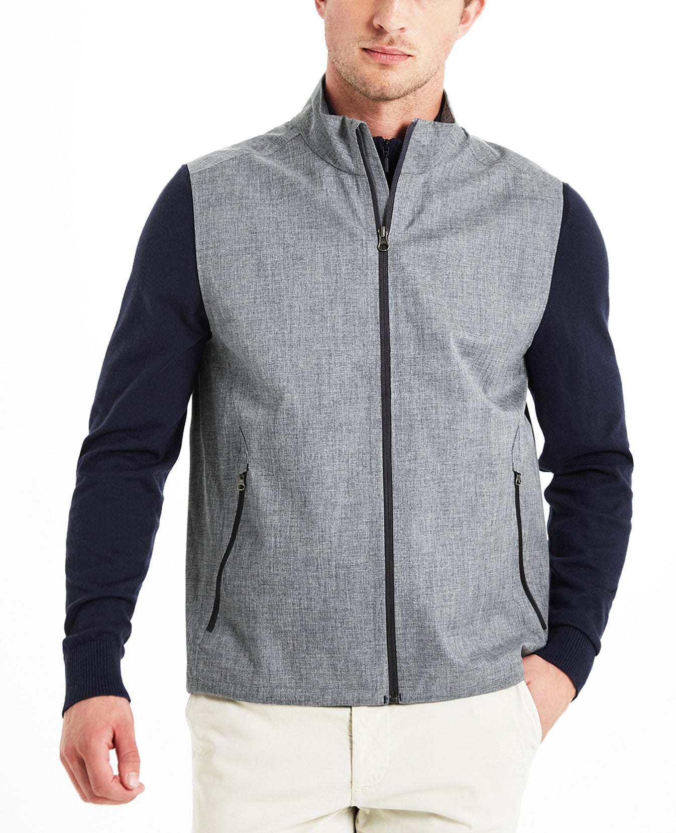 Newton Vest Heathered Grey Mens Top Photo 1