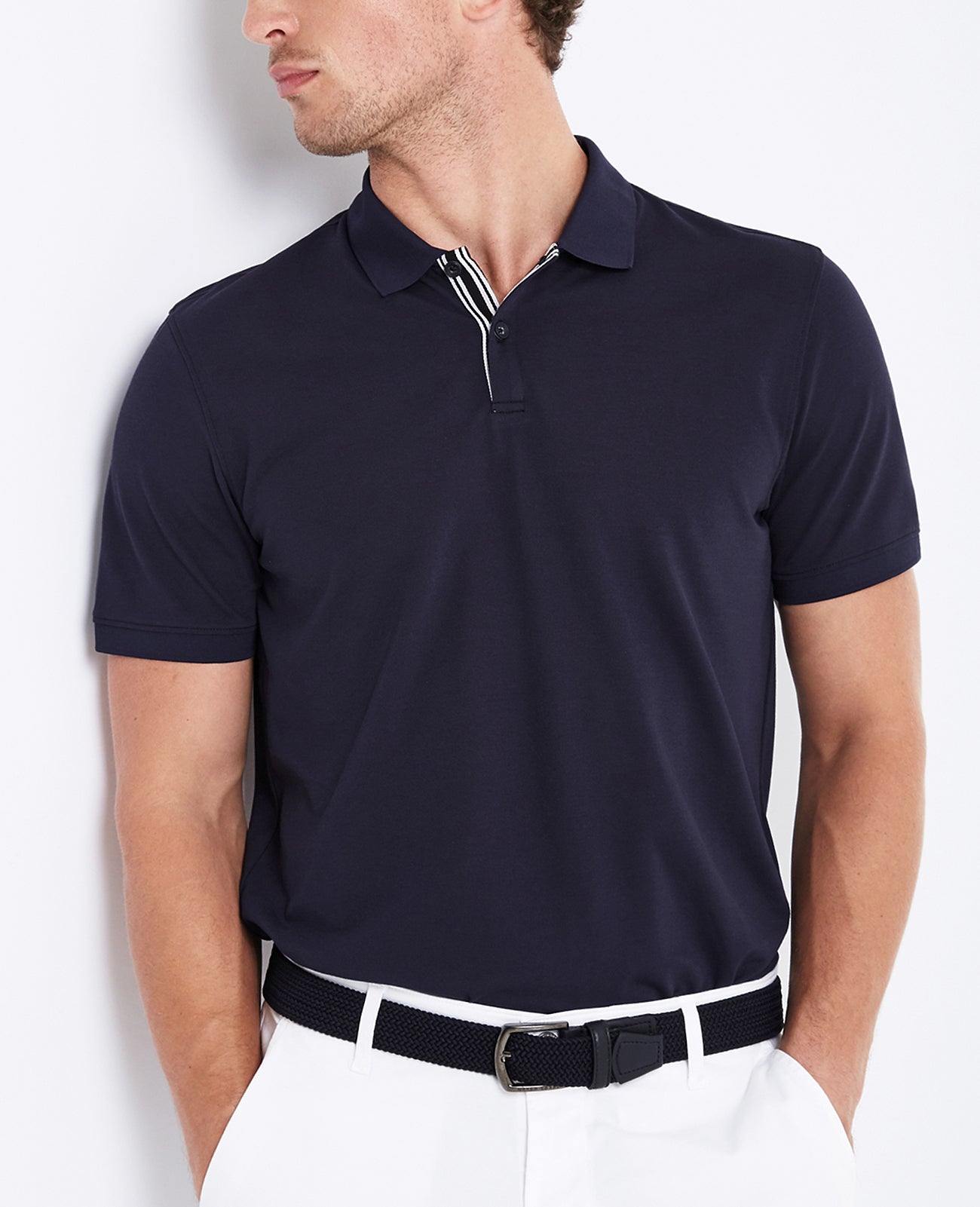 Berrian Polo Naval Blue Green Label Collection Men Tops Photo 1