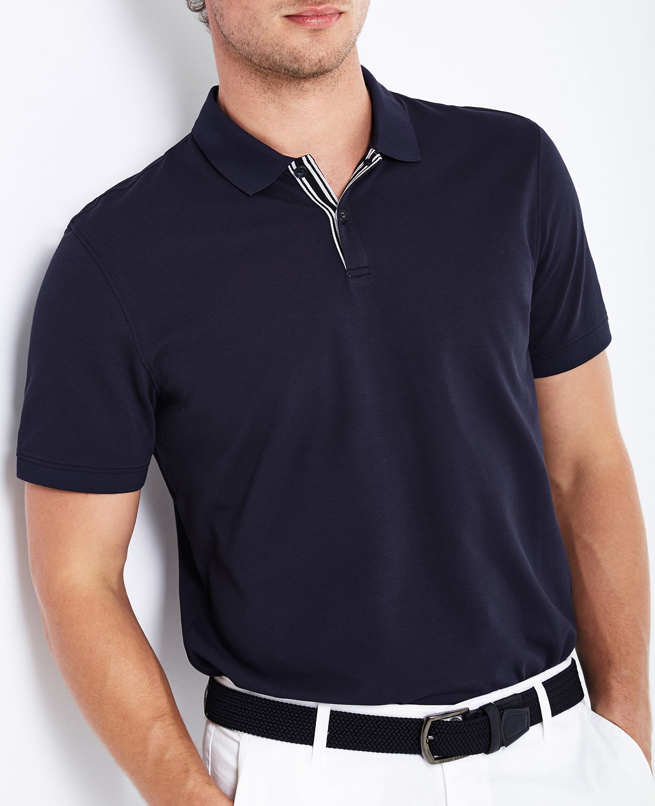 Berrian Polo Naval Blue Green Label Collection Men Tops Photo 4