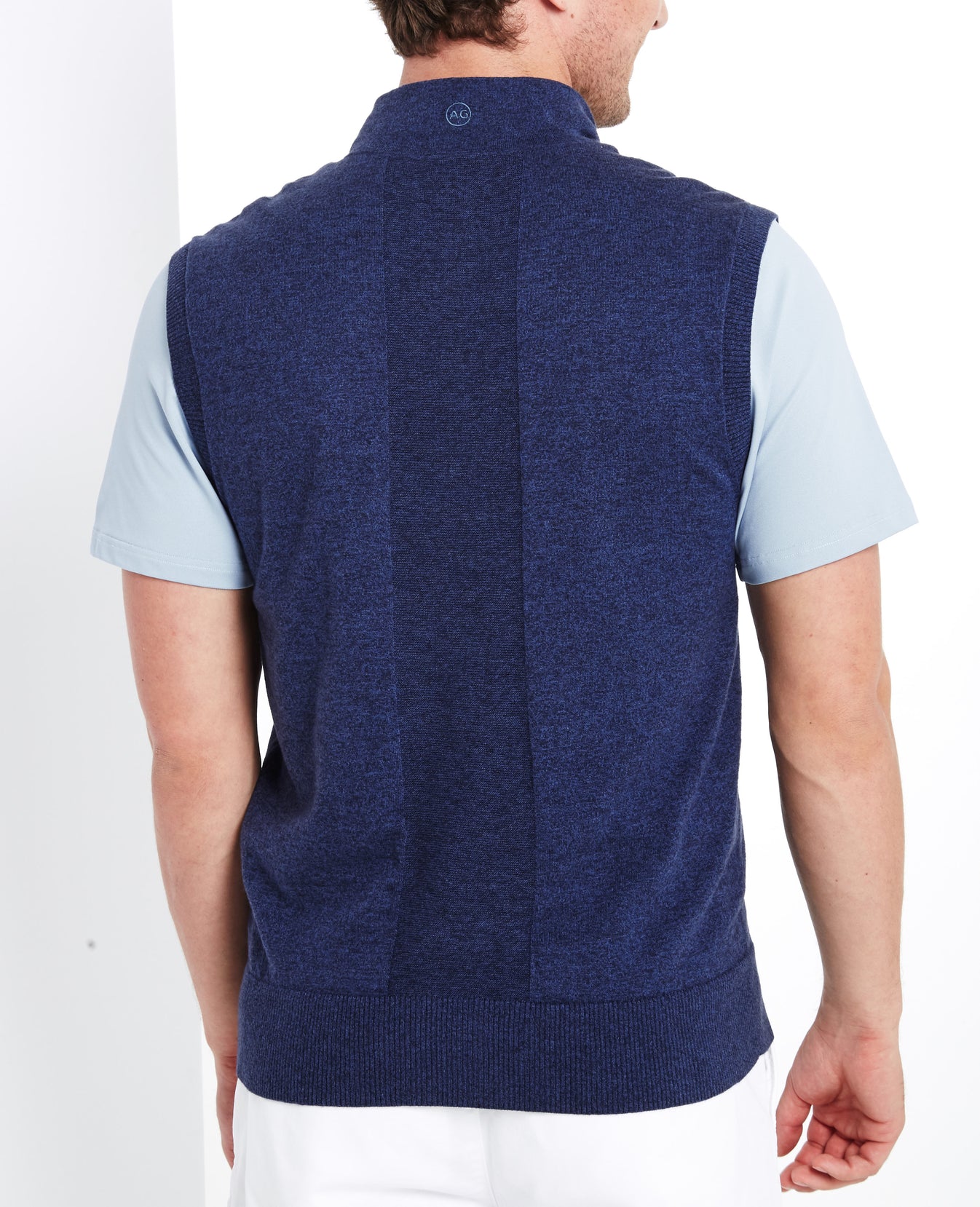 Voss Vest Heather Naval Blue Mens Top Photo 3