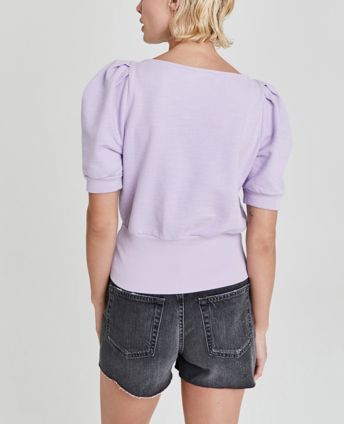 Walker S/S Pastel Lilac Puff Sleeve Tee Women Tops Photo 6