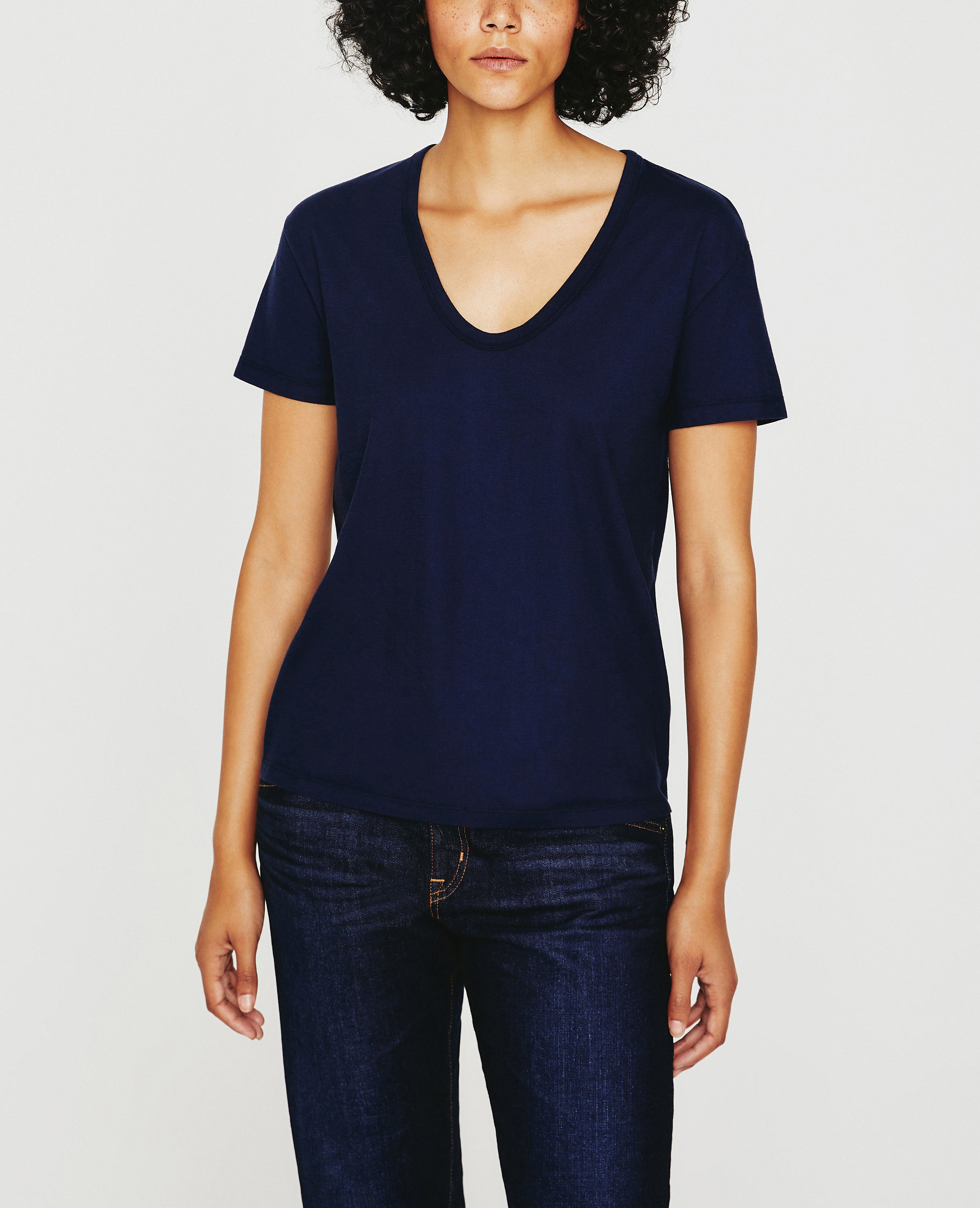 Deep u neck tops online