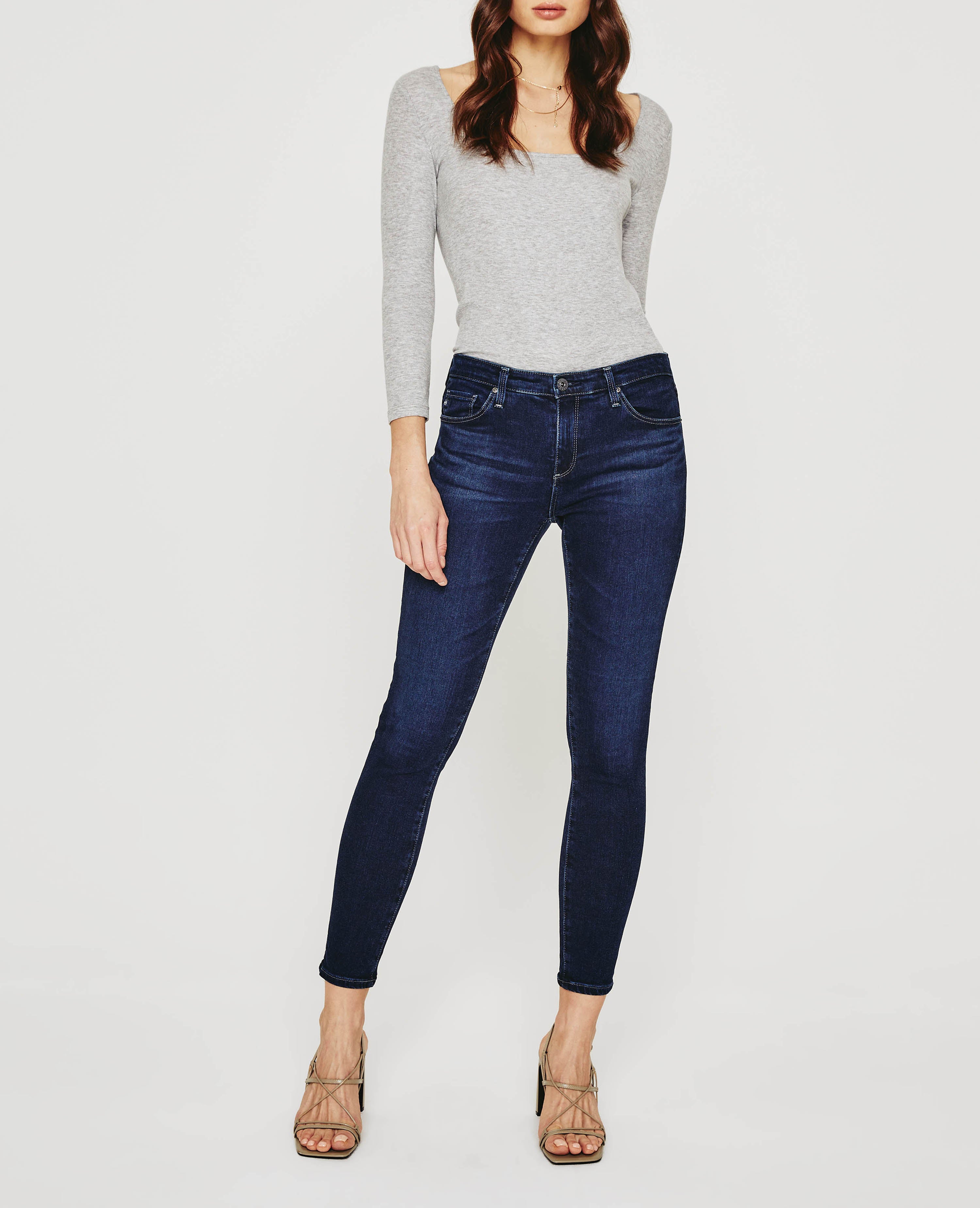 AG Jeans mid-rise Denim Leggings - Farfetch