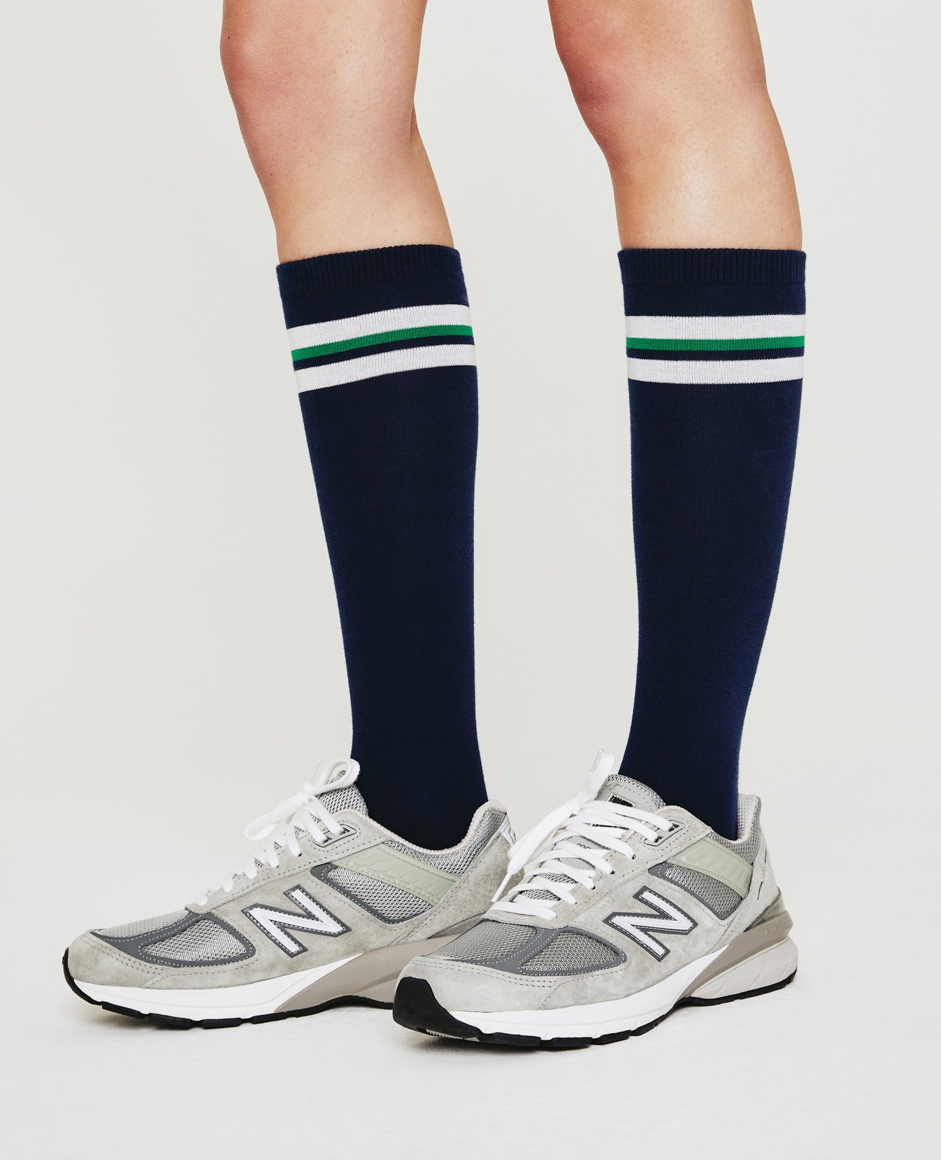 Weddington Knee High Socks Triple Stripe Court Navy Accessory  Photo 3