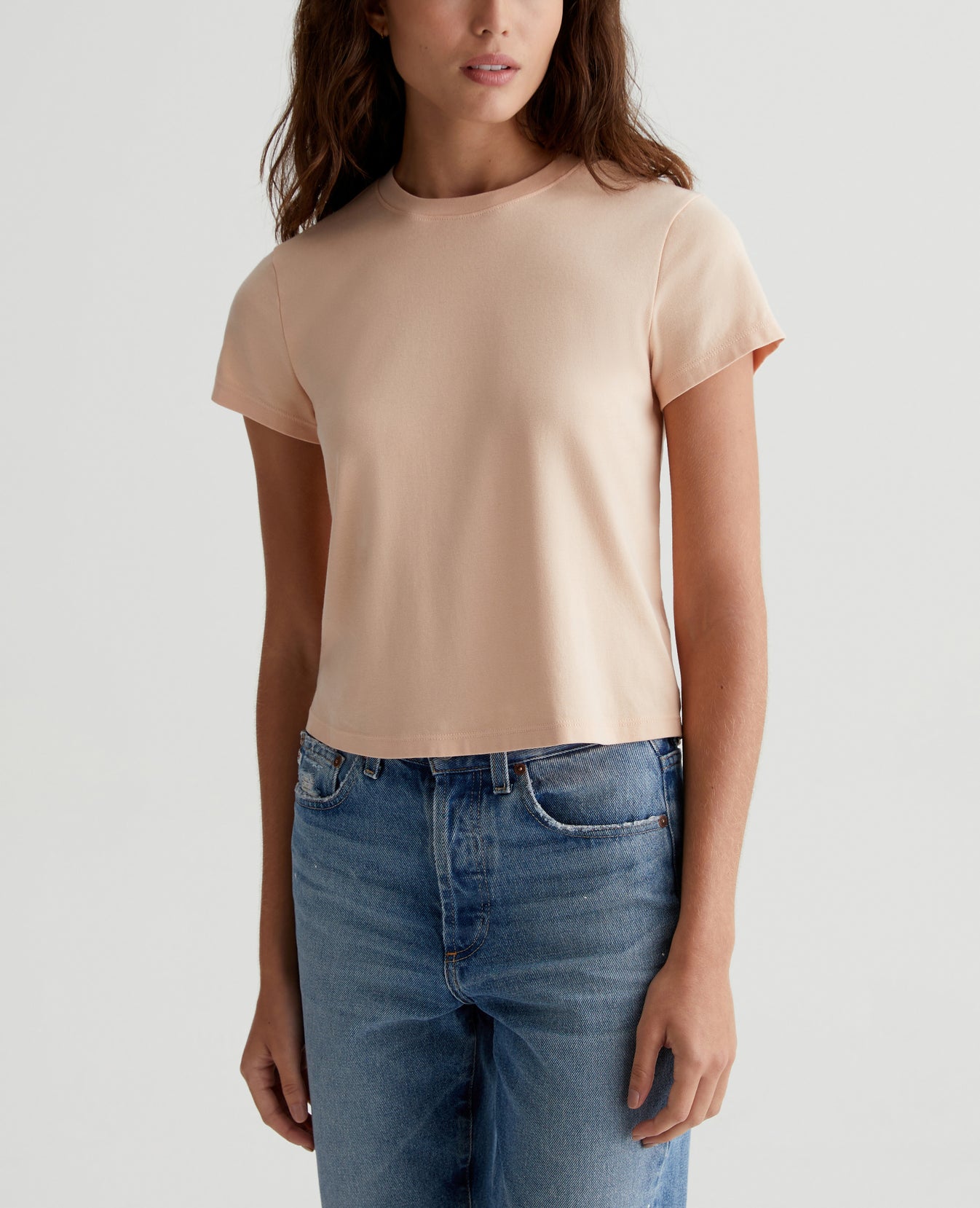 Sadie Crew Mellow Peach Womens Top Photo 1