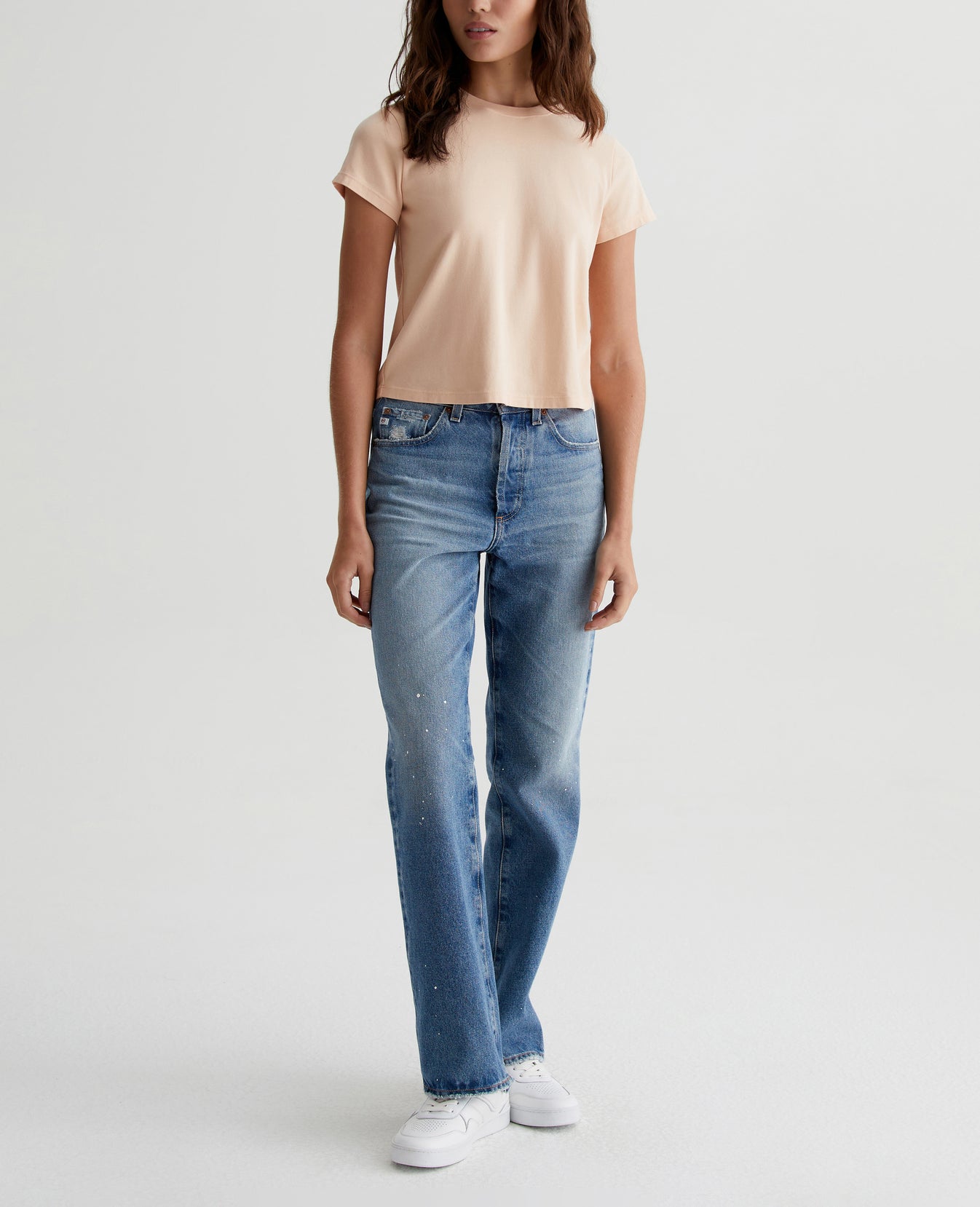 Sadie Crew Mellow Peach Womens Top Photo 2