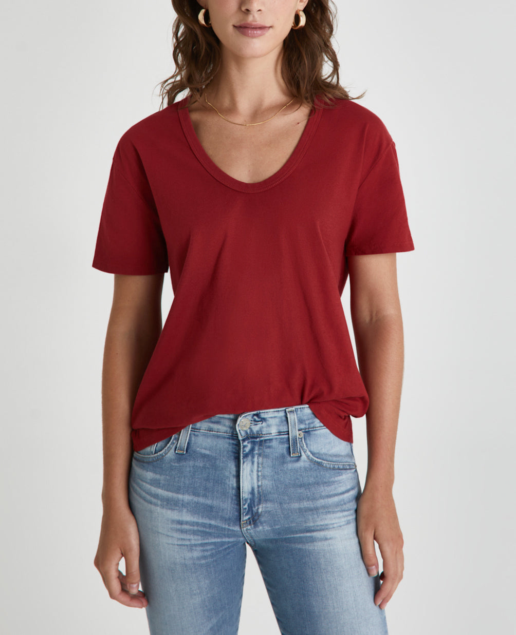 Henson Tee Sangria Short Sleeve Tee Women Tops Photo 1