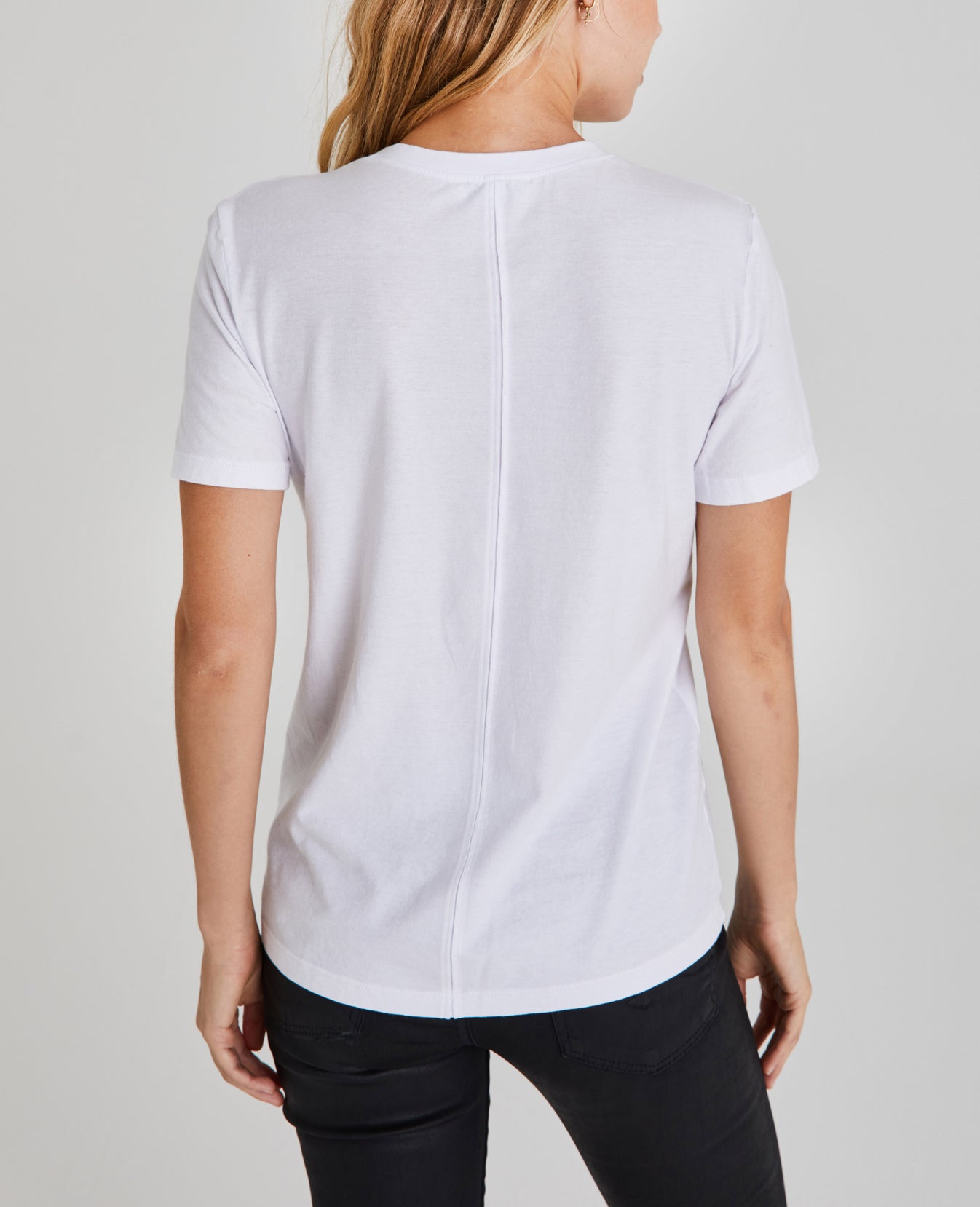 Gray Boy Tee True White Slim Crew Neck Women Tops Photo 6