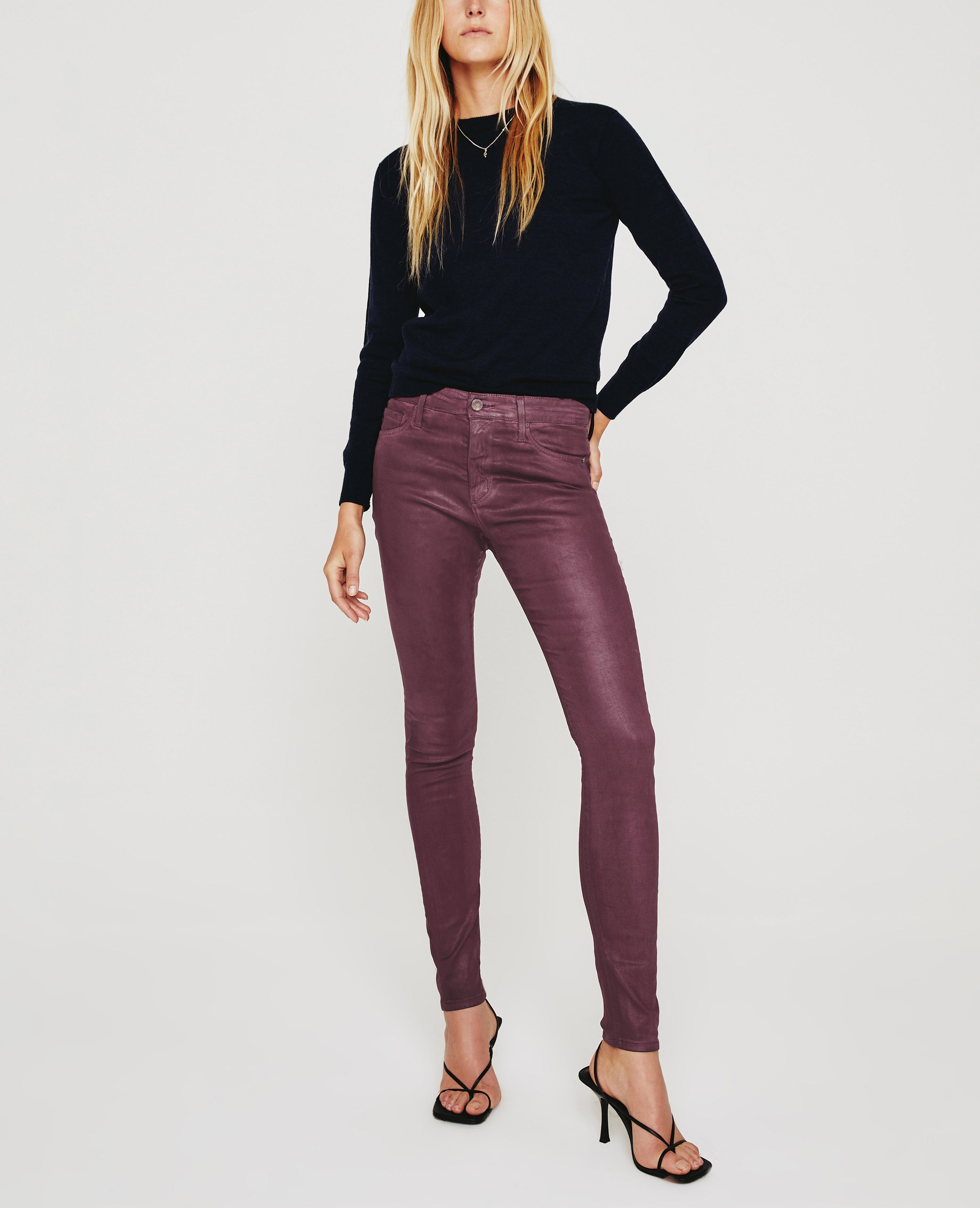 Womens Farrah Skinny Ltt Lt Maroon Peak