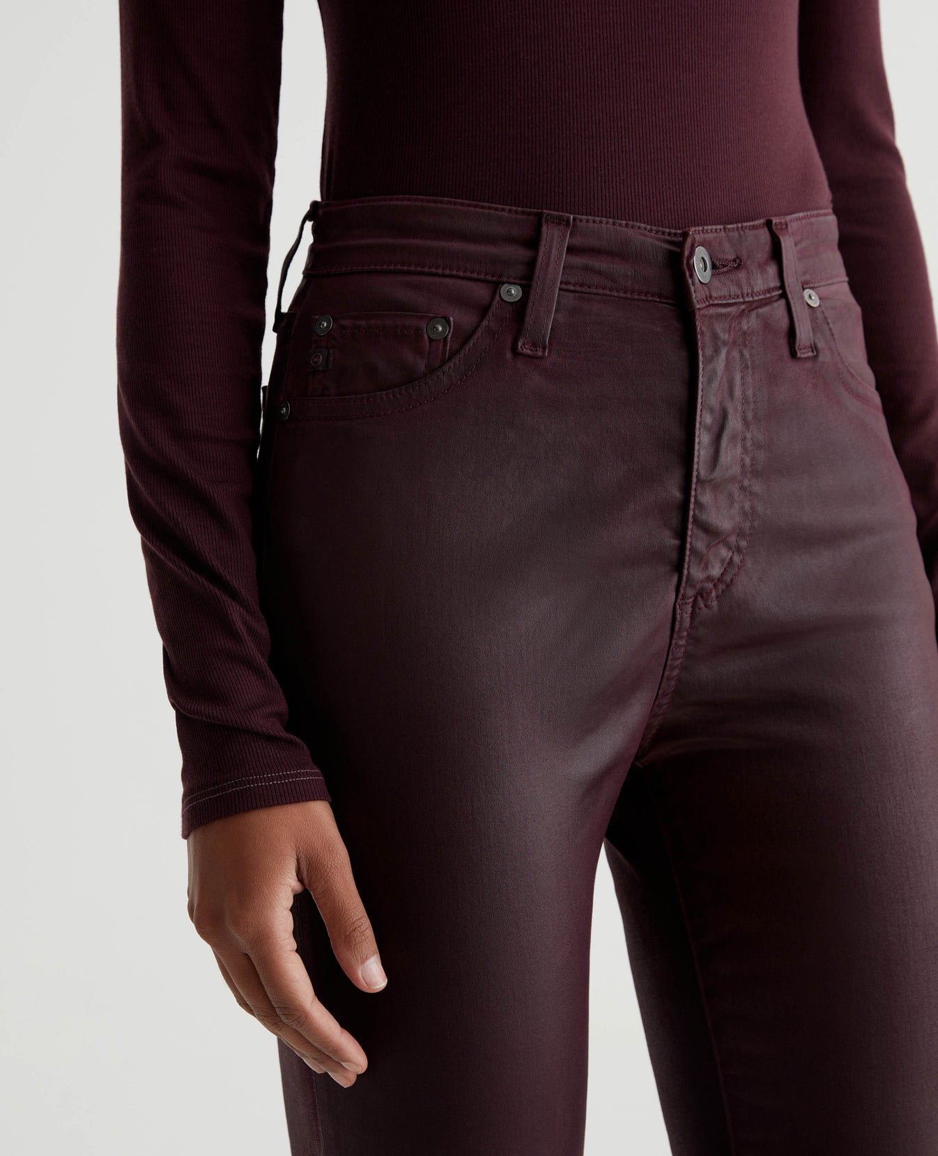 Mari Leatherette Pinot Noir Womens Bottom Photo 3