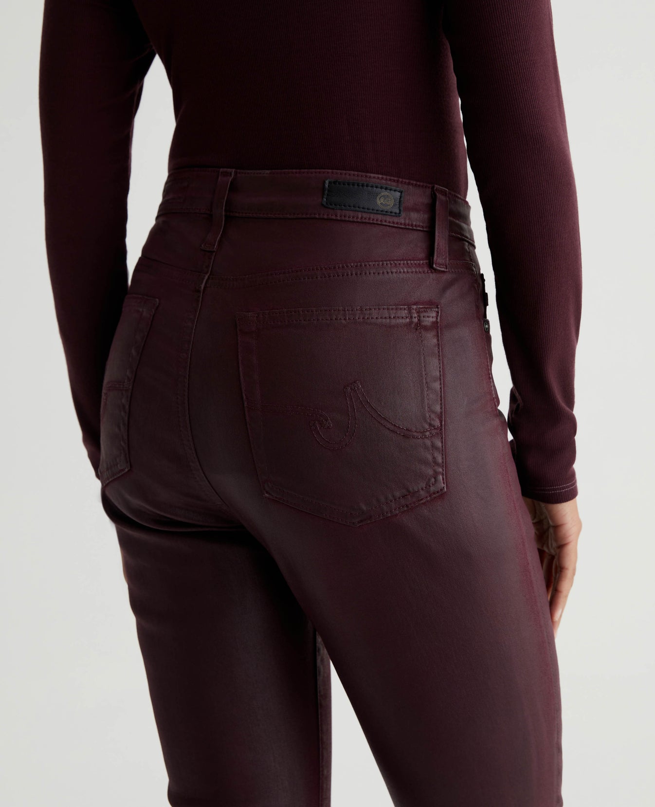 Mari Leatherette Pinot Noir Womens Bottom Photo 5