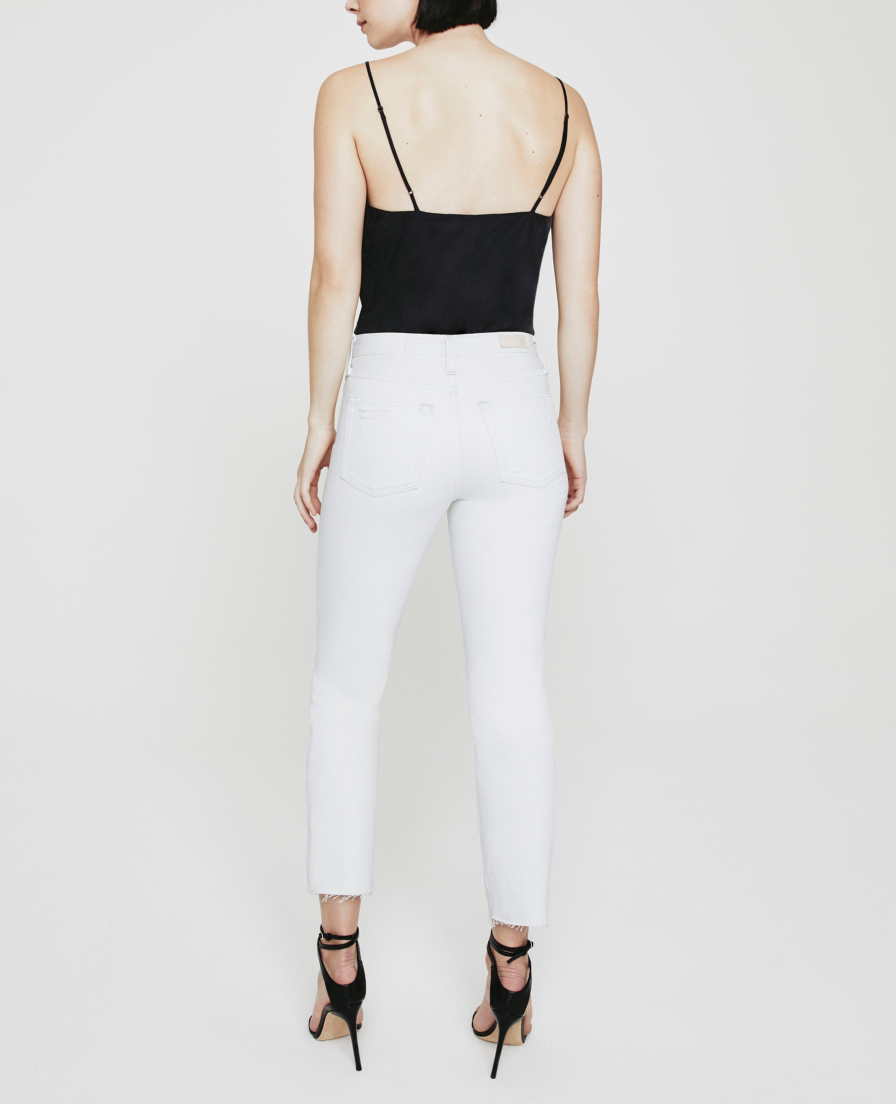 AG the Isabelle high rise straight crop popular white size 27