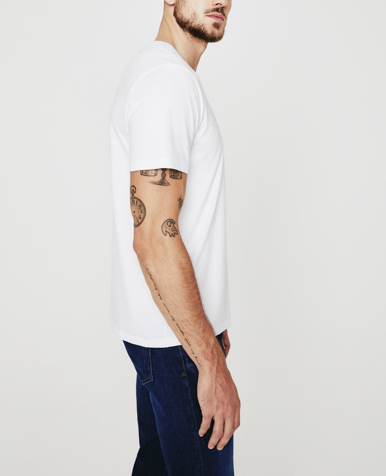 Bryce Vee True White Classic Fit Vee Men Tops Photo 3