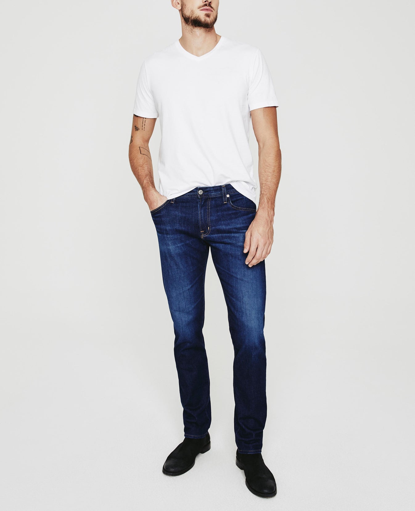 Bryce Vee True White Classic Fit Vee Men Tops Photo 4