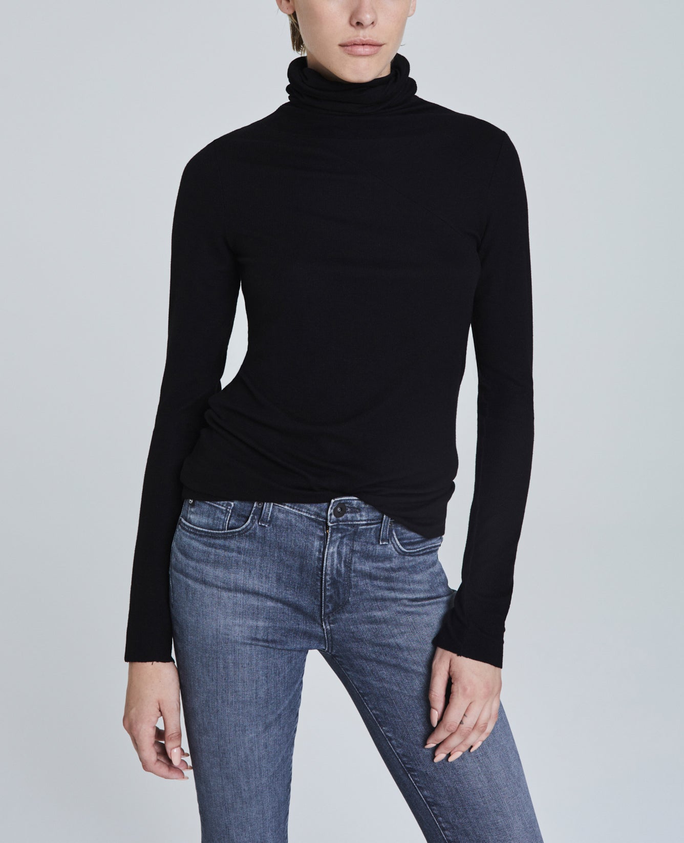 Chels Turtleneck True Black Slim Turtleneck Women Tops Photo 1