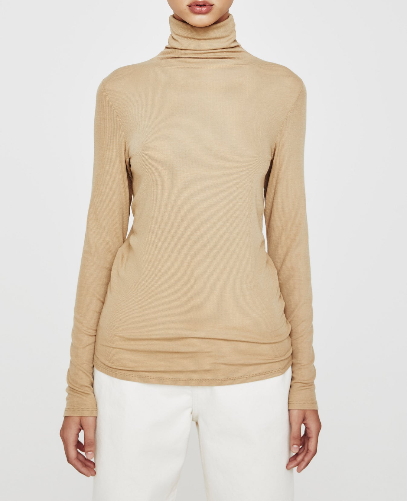 Chels Turtleneck Brass Afternoon Slim Turtleneck Women Tops Photo 3