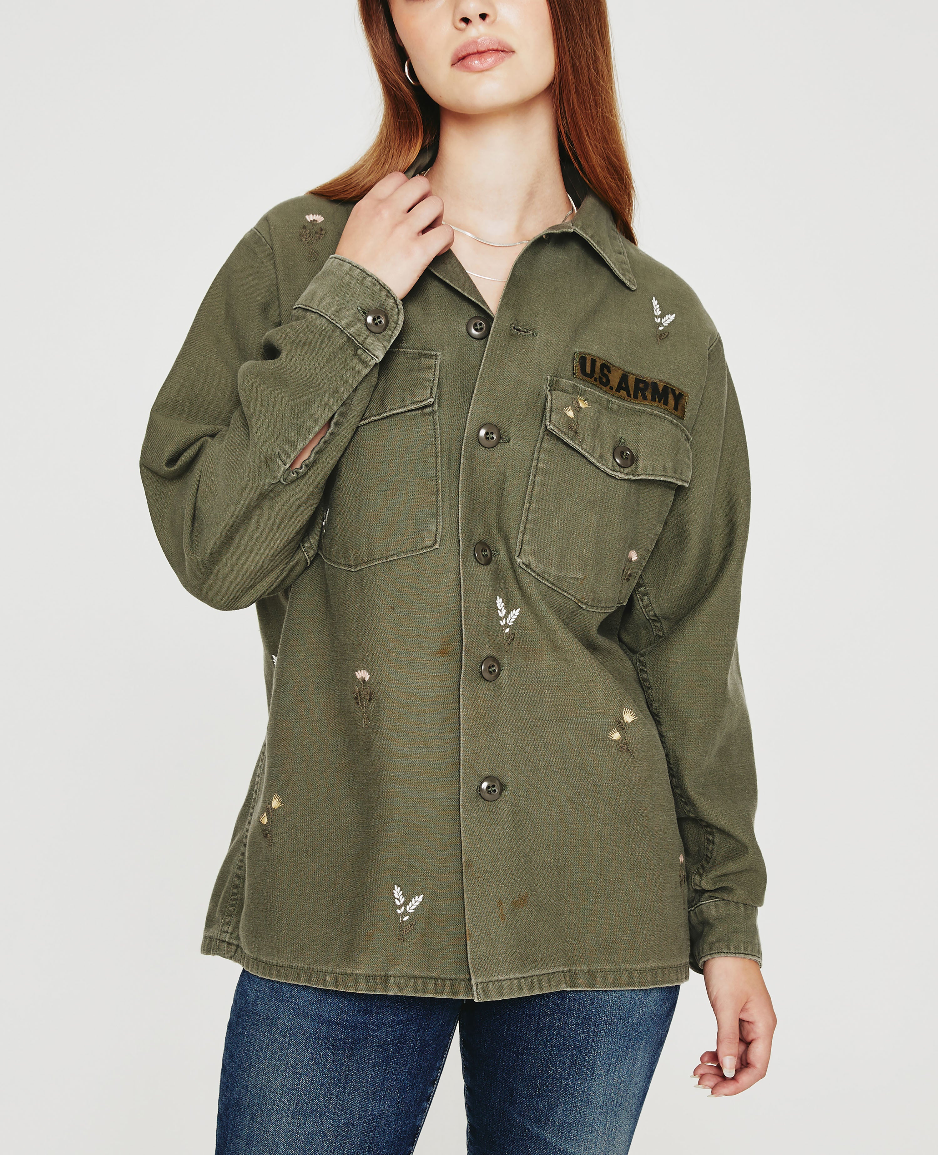 Blake Jacket Eb Super Bloom Vintage Green Unisex Top Photo 1